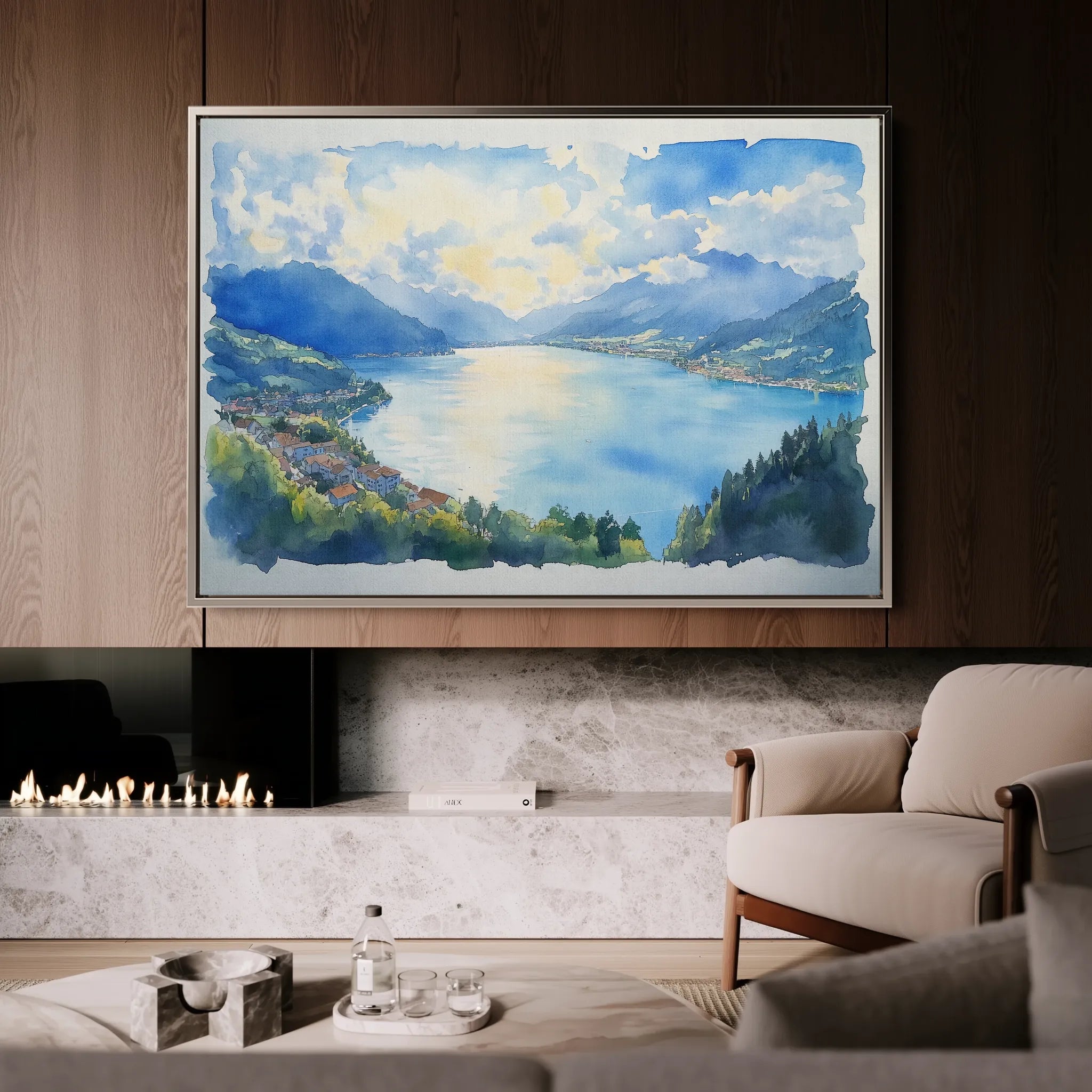 Landscape 290 Canvas Art 18" x 24" / 45 x 60 cm / Black