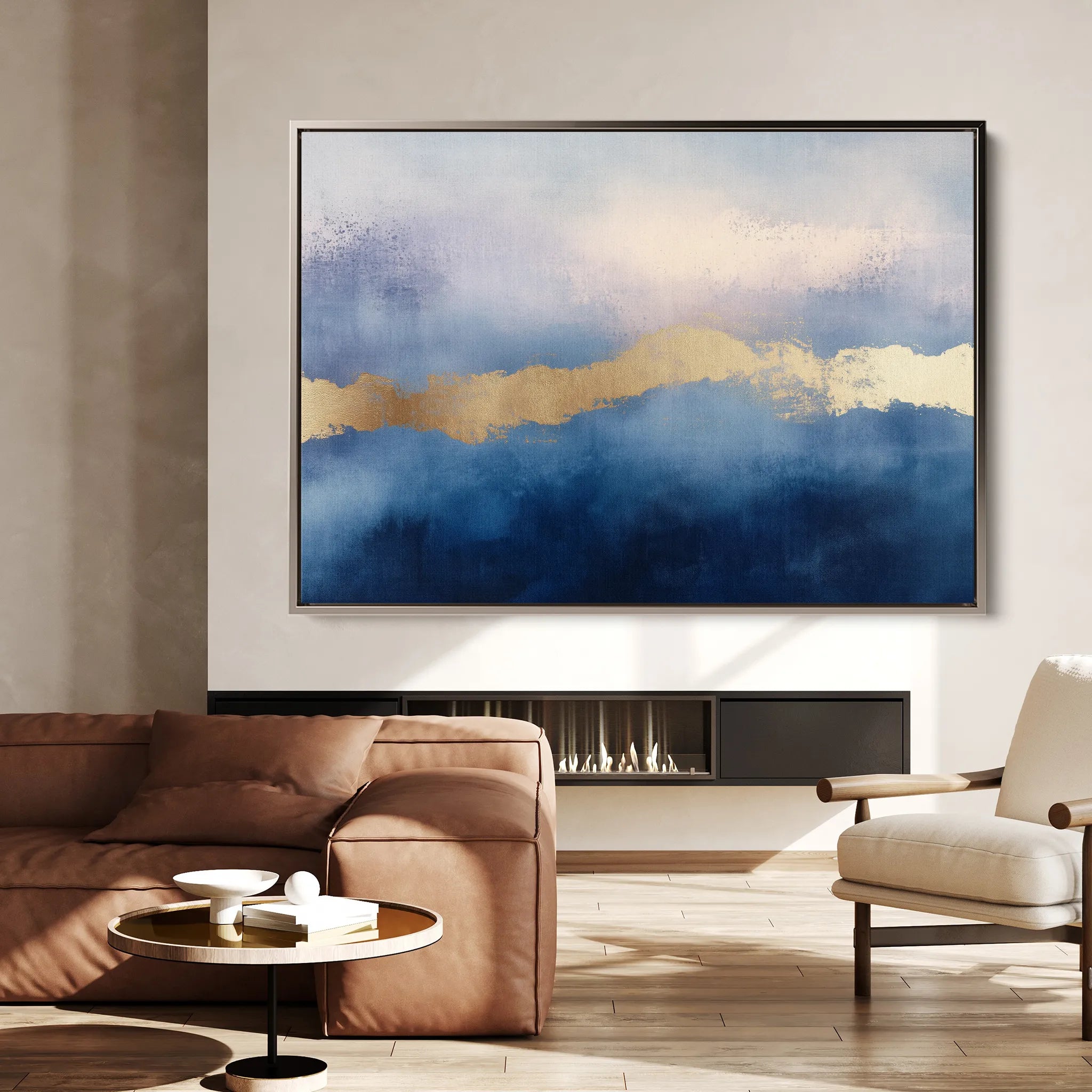 Abstract 291 Canvas Art 18" x 24" / 45 x 60 cm / Black