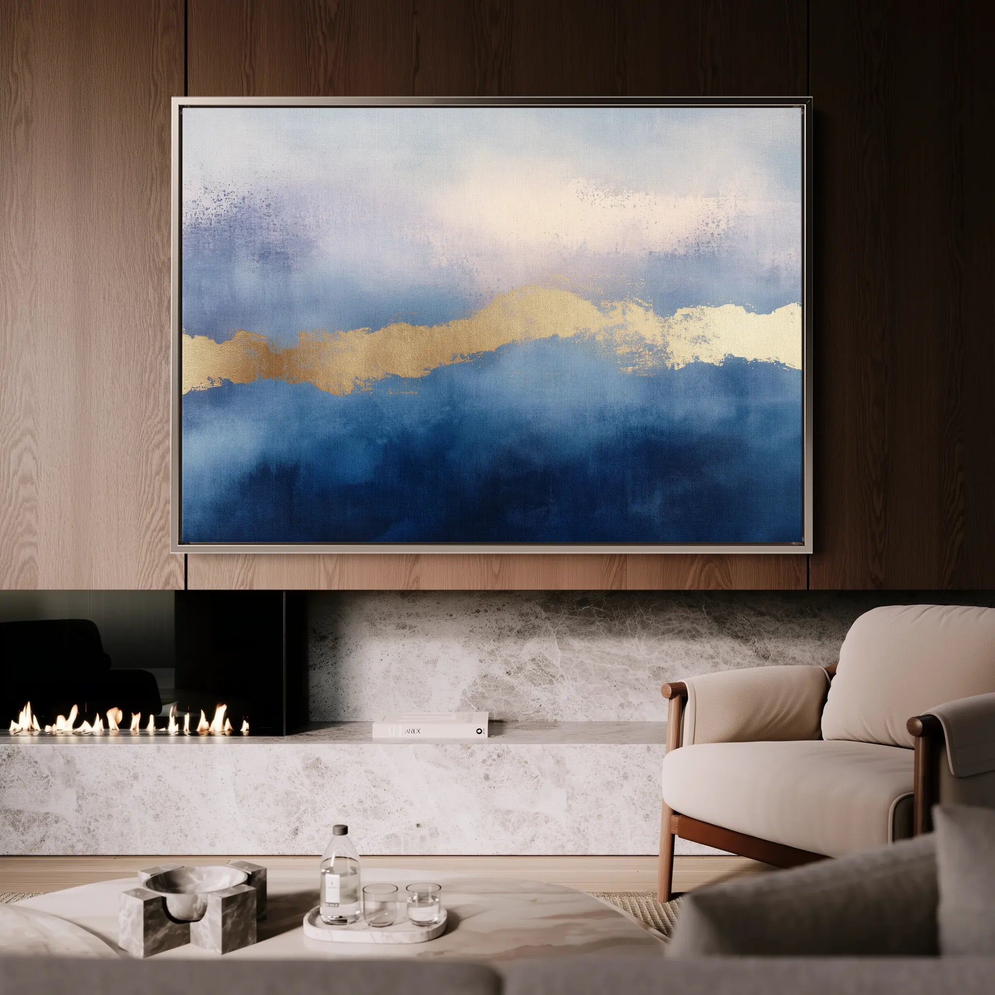 Abstract 291 Canvas Art 18" x 24" / 45 x 60 cm / Black