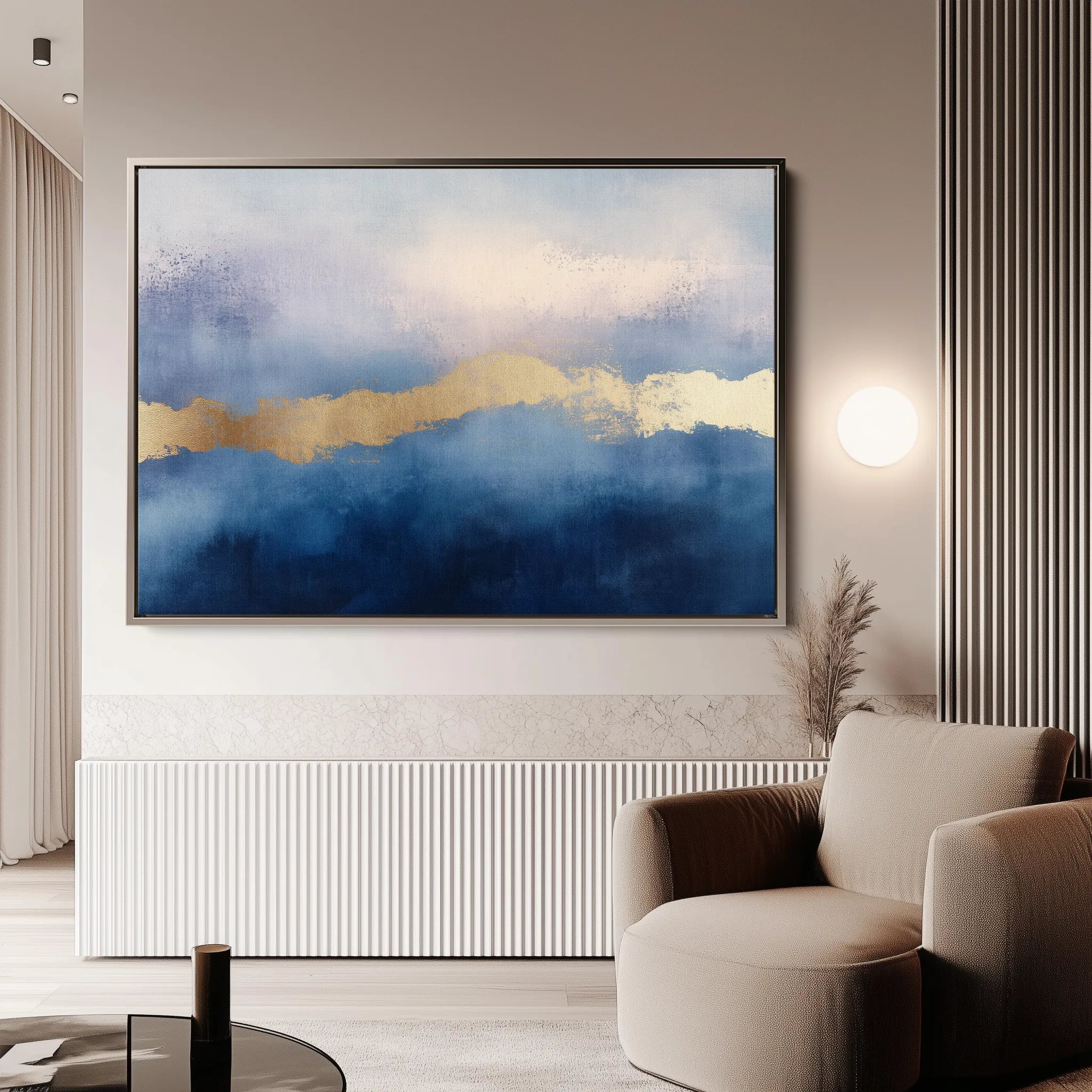 Abstract 291 Canvas Art 18" x 24" / 45 x 60 cm / Black