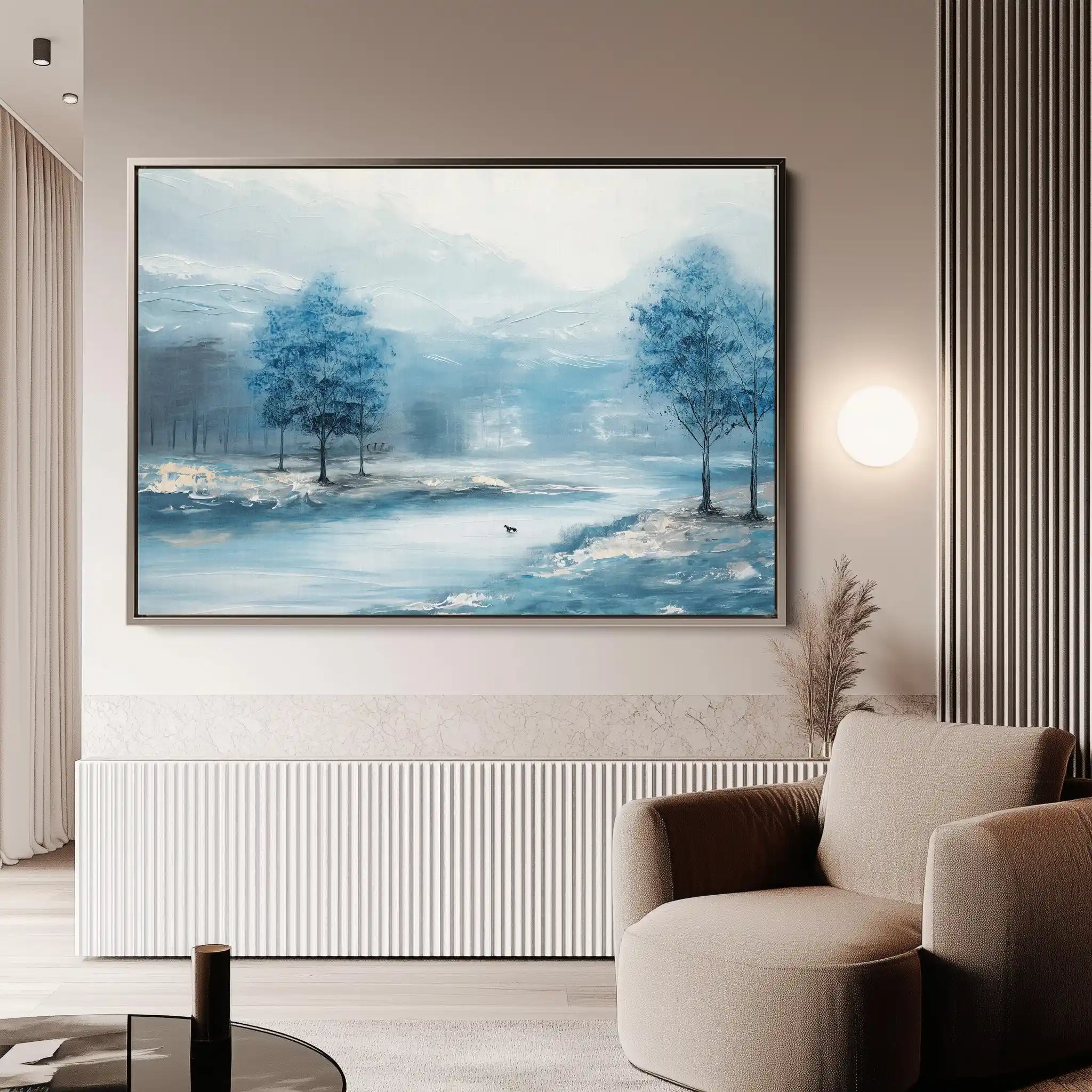 Floral 291 Canvas Art 60 x 40 cm / Black