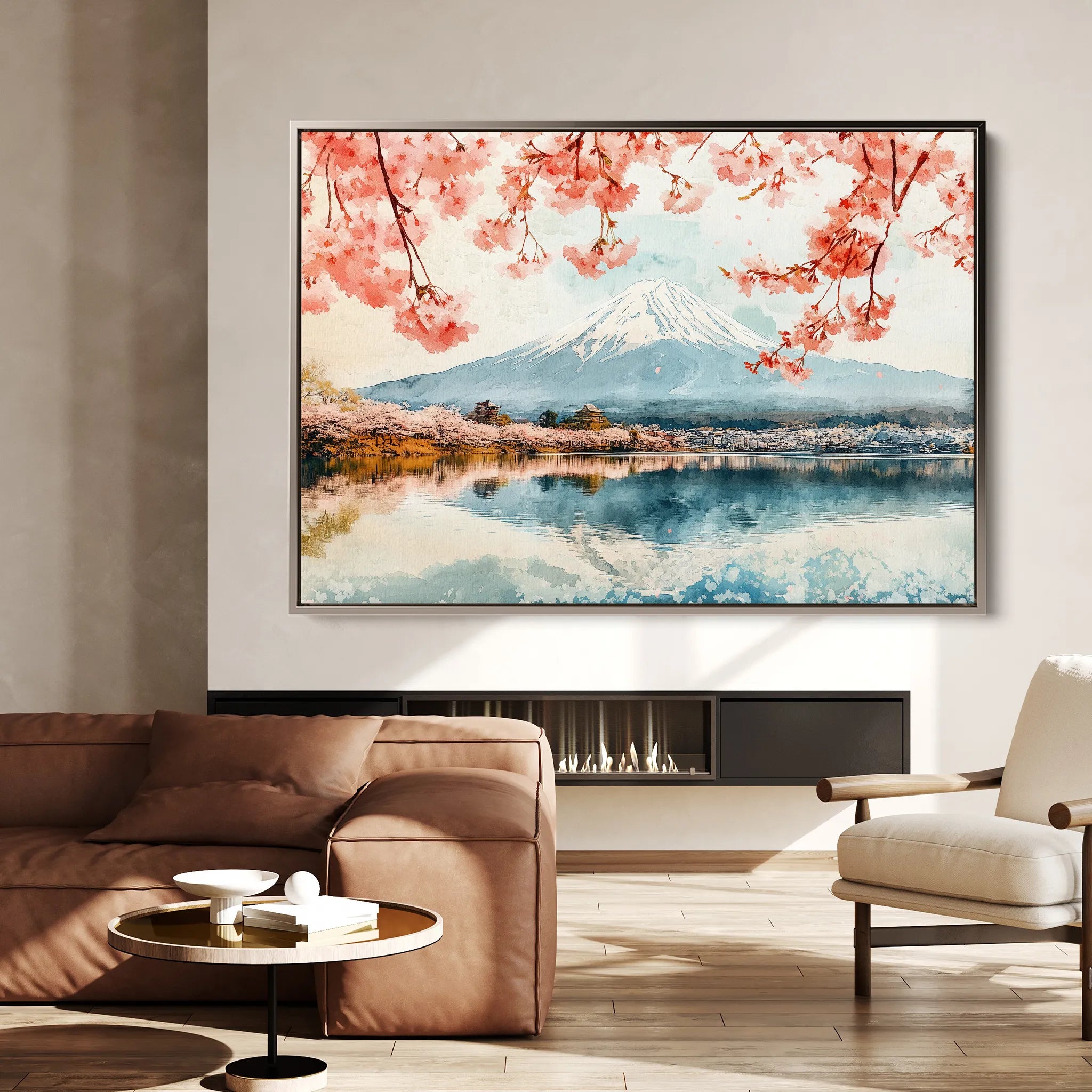 Landscape 291 Canvas Art 18" x 24" / 45 x 60 cm / Black