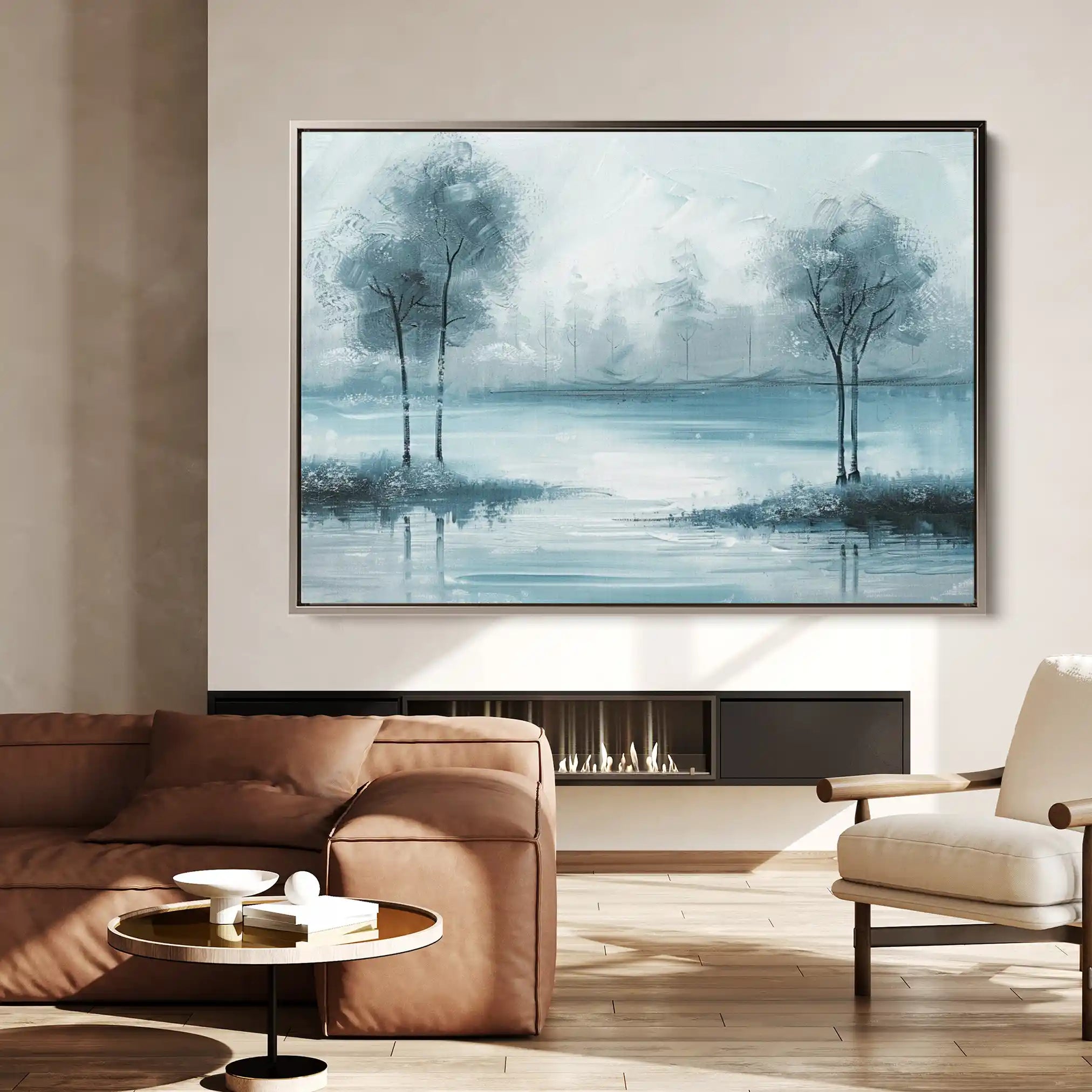 Floral 292 Canvas Art 60 x 40 cm / Black