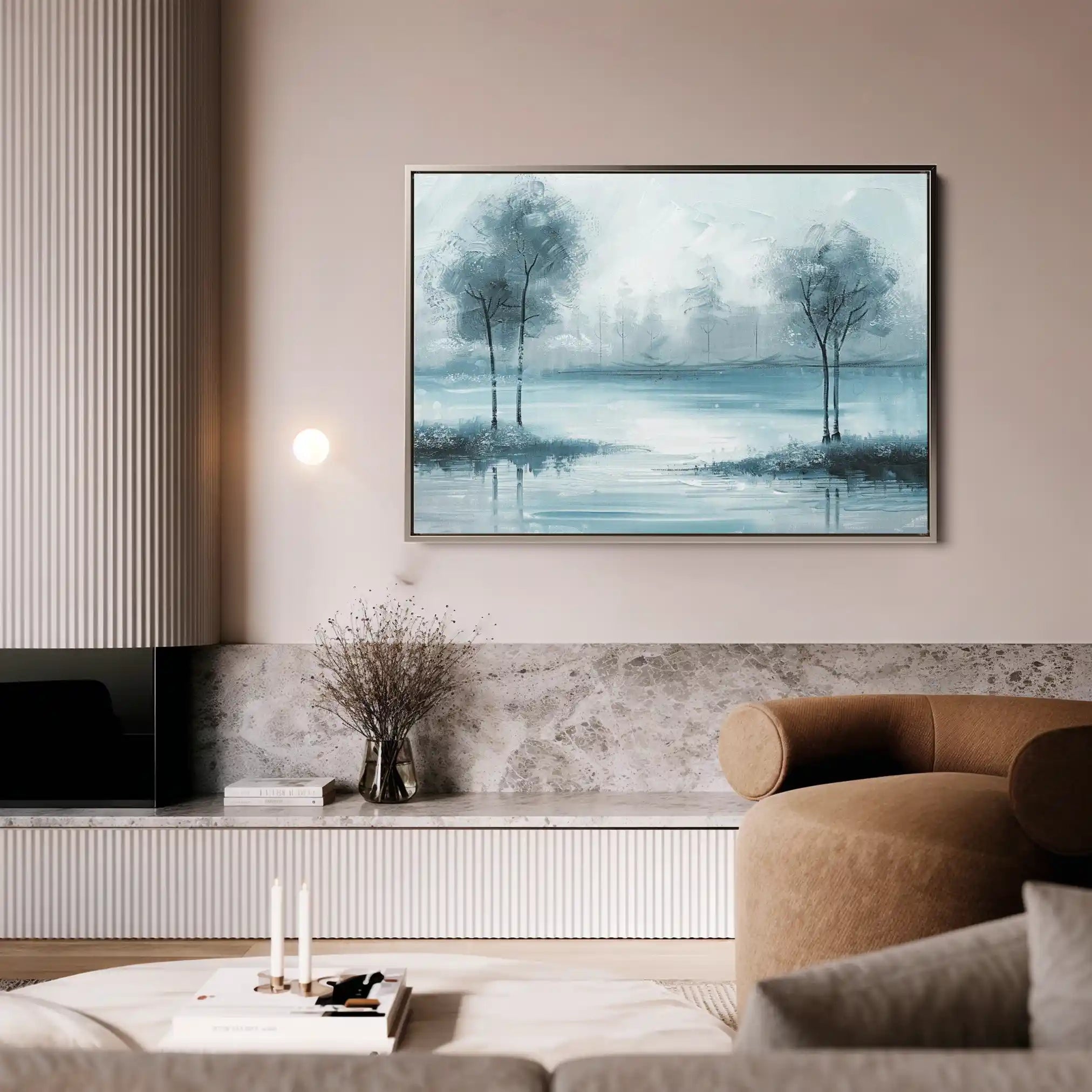 Floral 292 Canvas Art 60 x 40 cm / Black