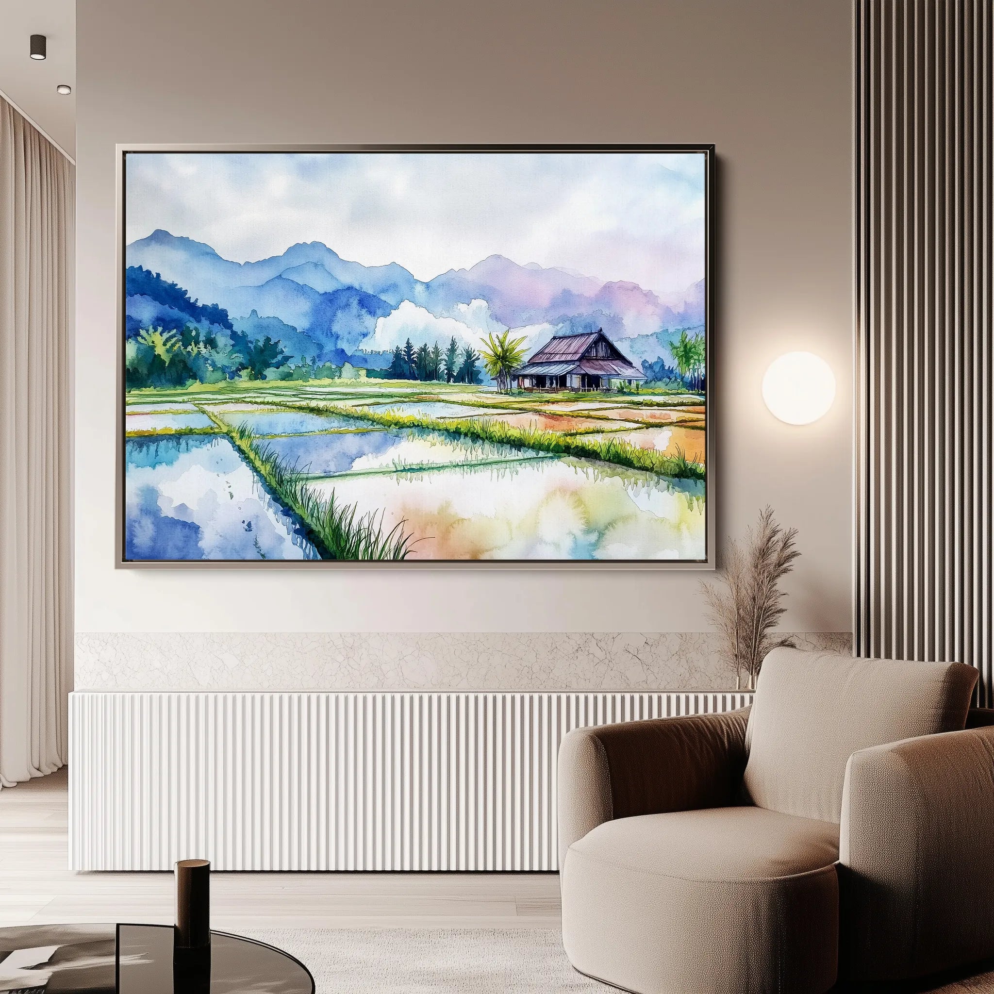 Landscape 292 Canvas Art 18" x 24" / 45 x 60 cm / Black