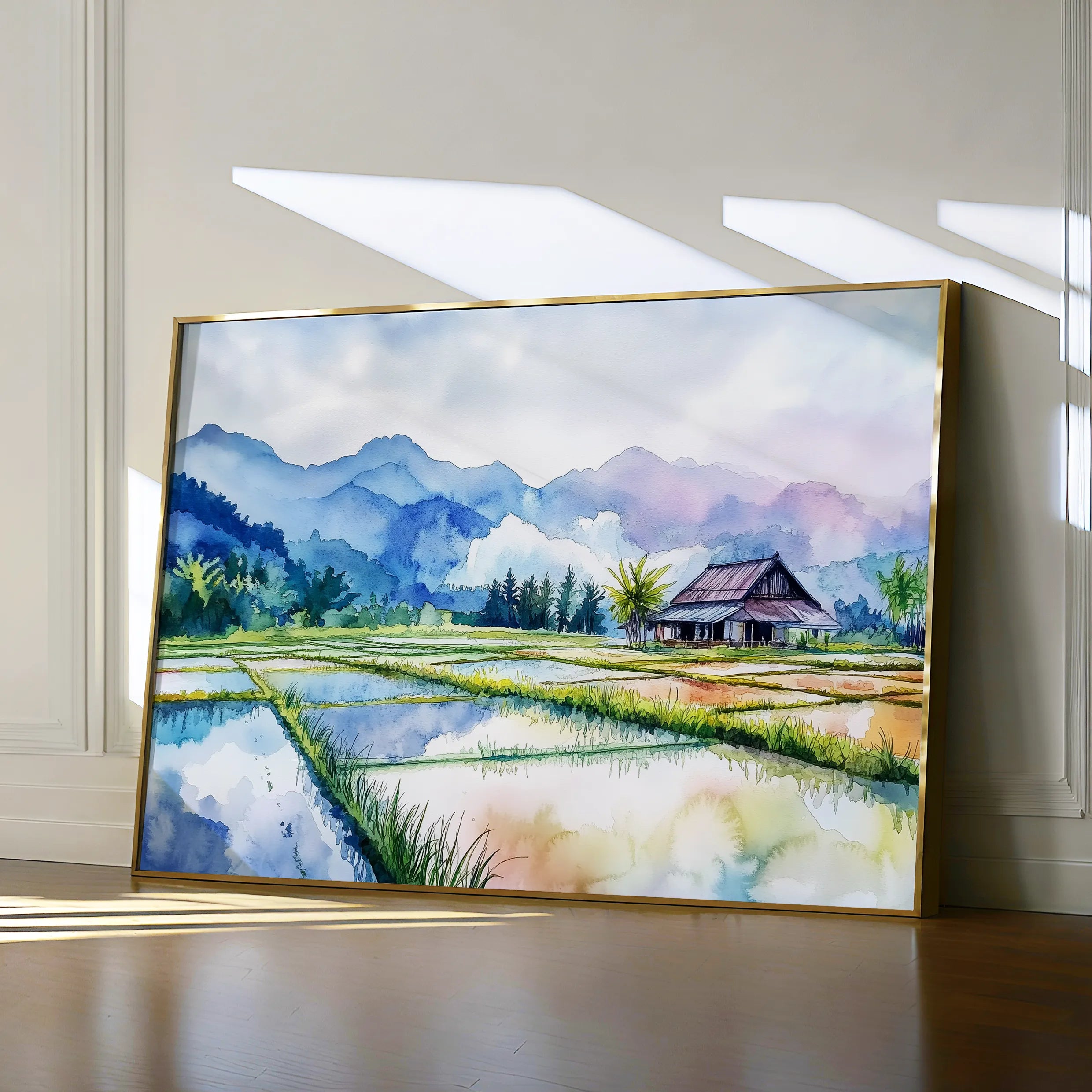Landscape 292 Canvas Art 18" x 24" / 45 x 60 cm / Black