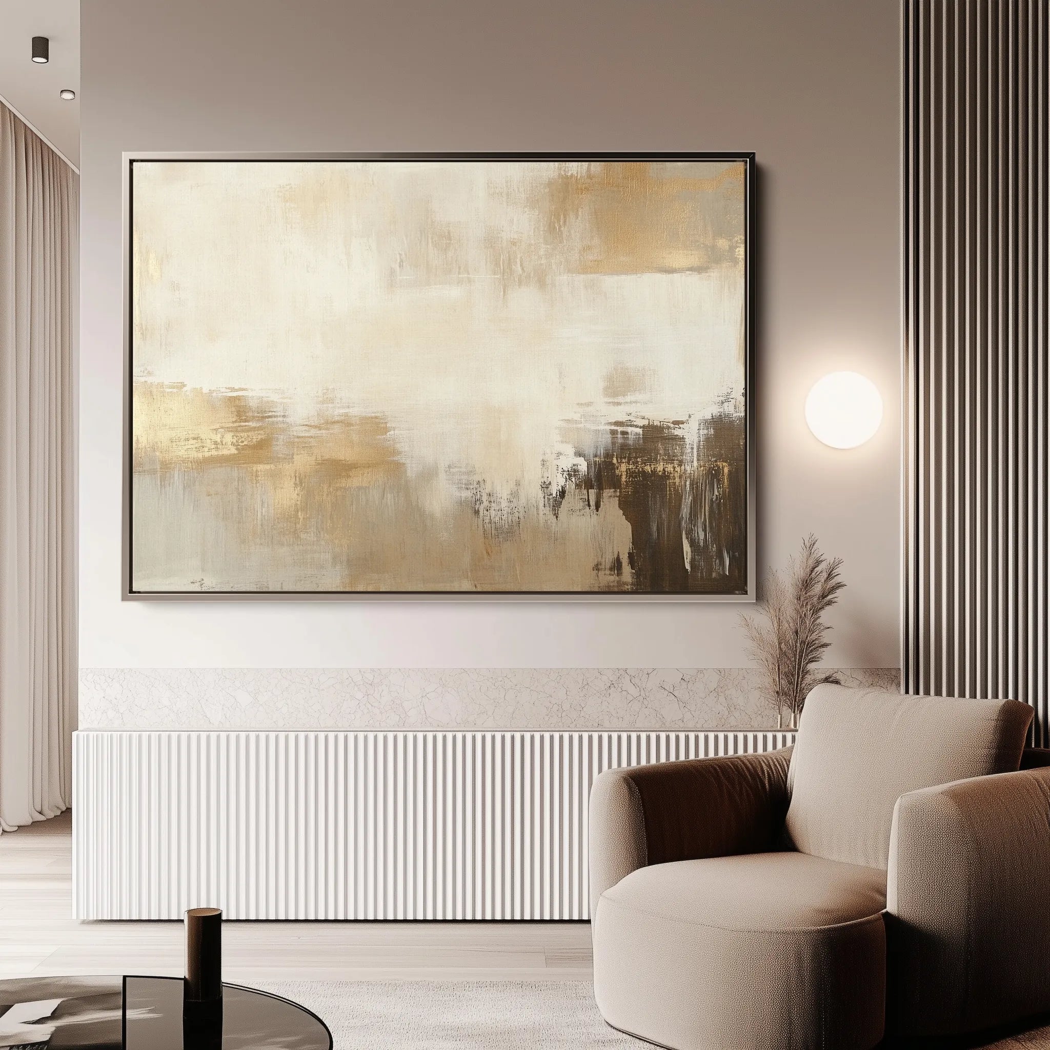 Abstract 293 Canvas Art 18" x 24" / 45 x 60 cm / Black