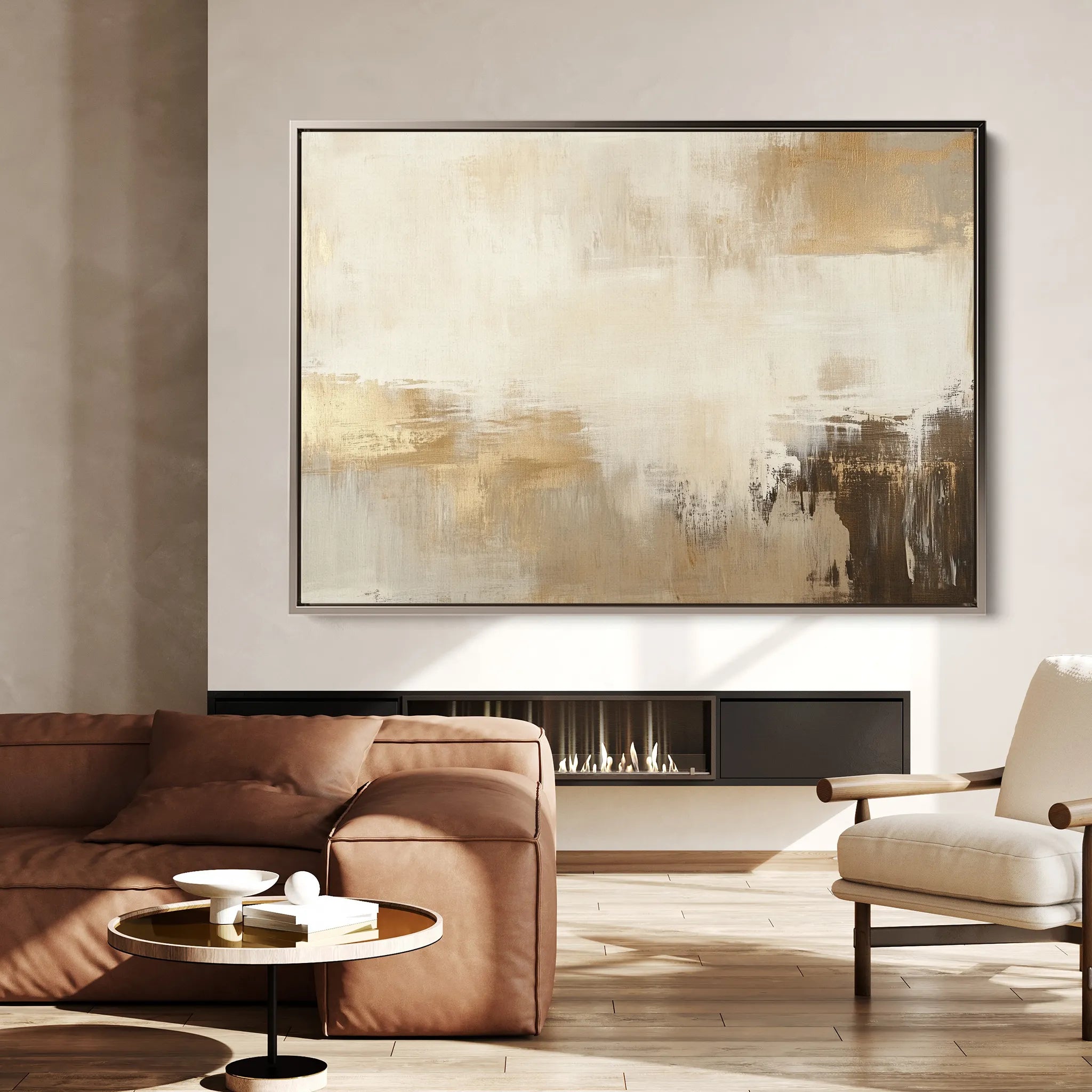 Abstract 293 Canvas Art 18" x 24" / 45 x 60 cm / Black