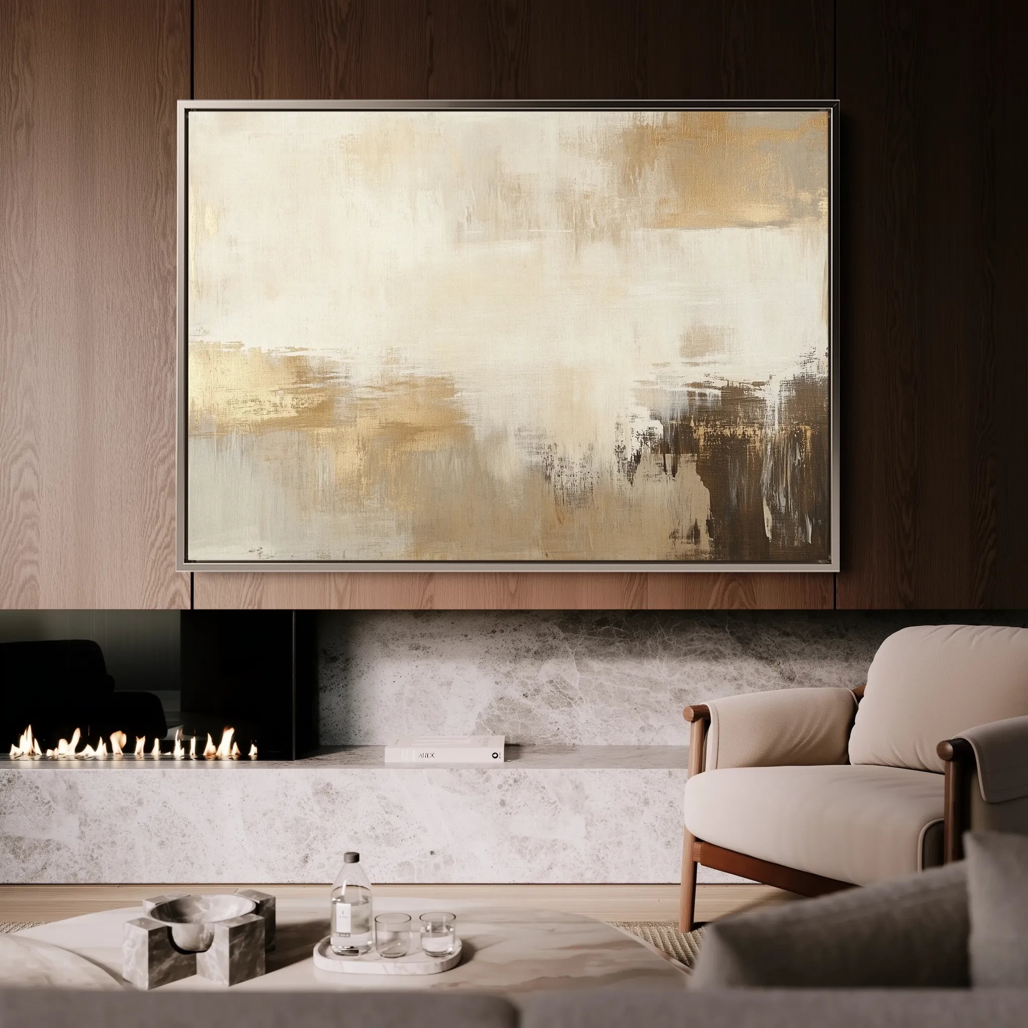 Abstract 293 Canvas Art 18" x 24" / 45 x 60 cm / Black
