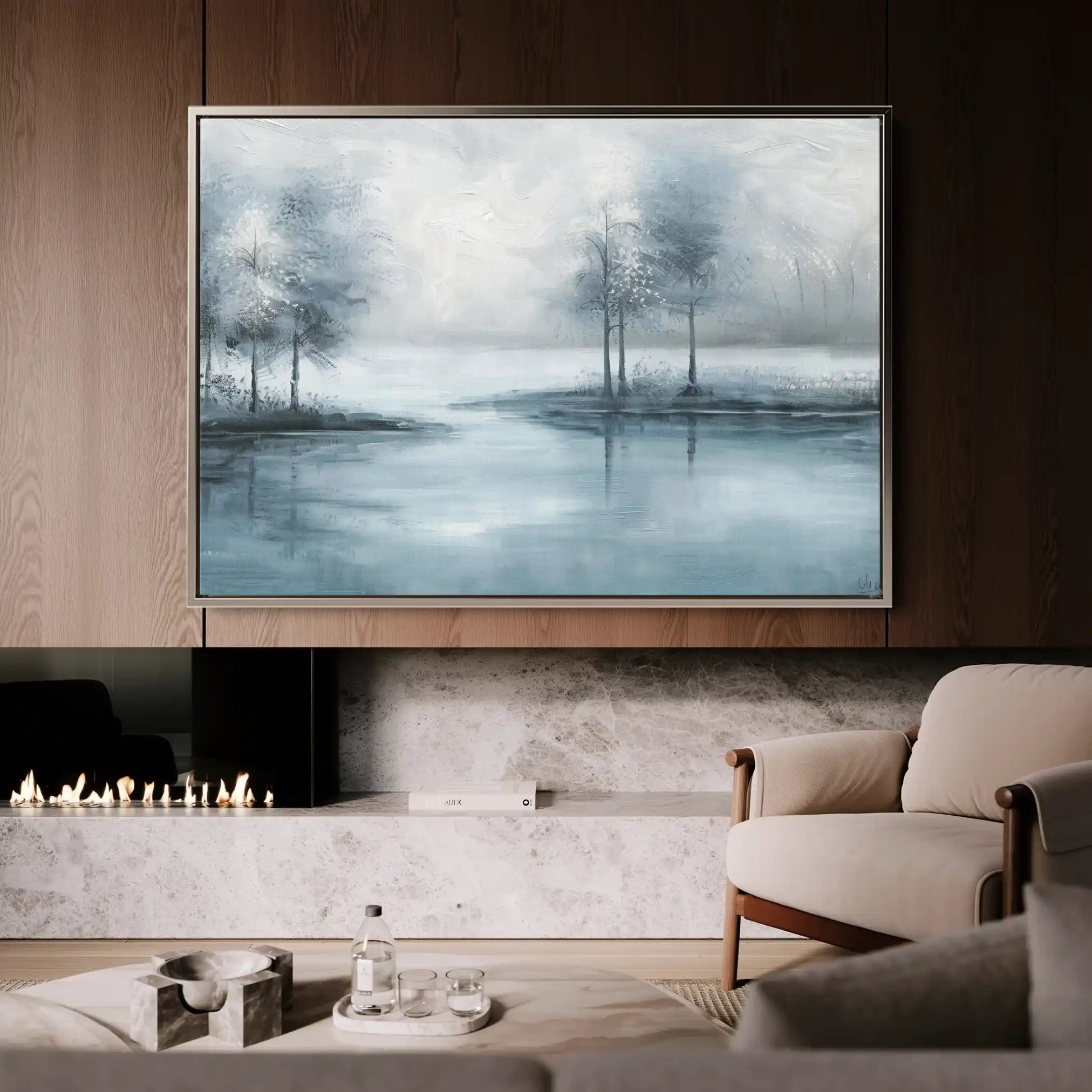 Floral 293 Canvas Art 60 x 40 cm / Black