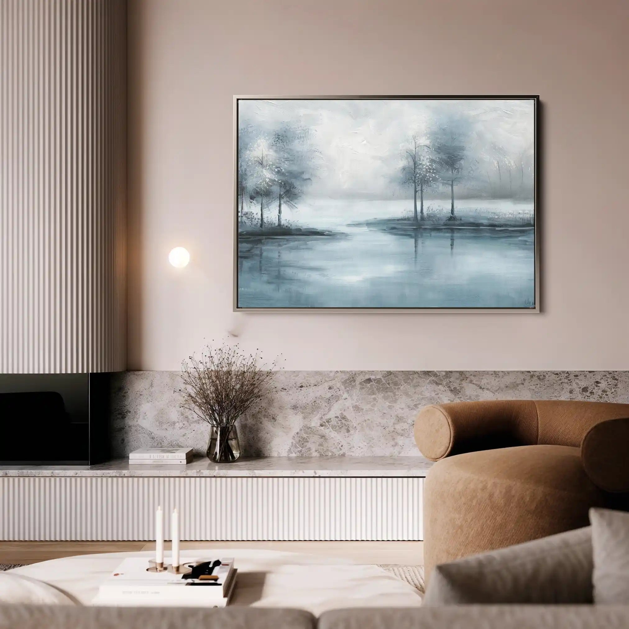 Floral 293 Canvas Art 60 x 40 cm / Black