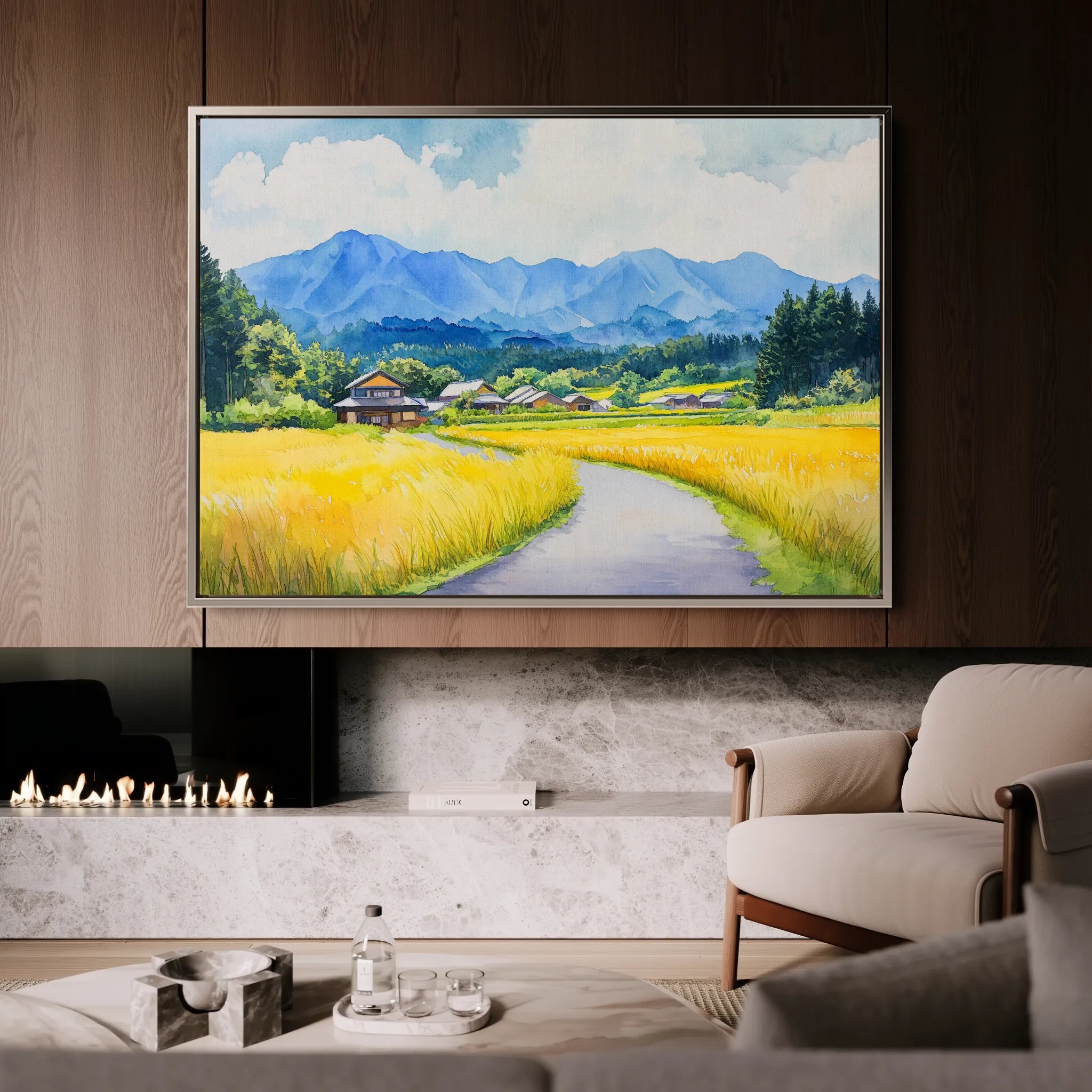 Landscape 293 Canvas Art 18" x 24" / 45 x 60 cm / Black
