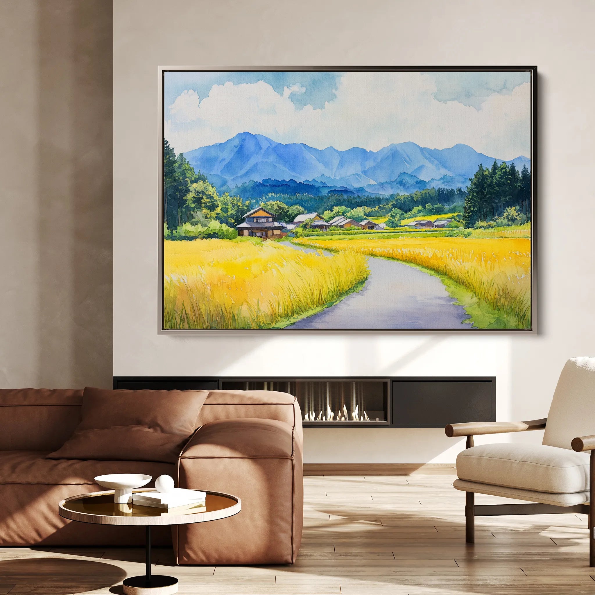 Landscape 293 Canvas Art 18" x 24" / 45 x 60 cm / Black