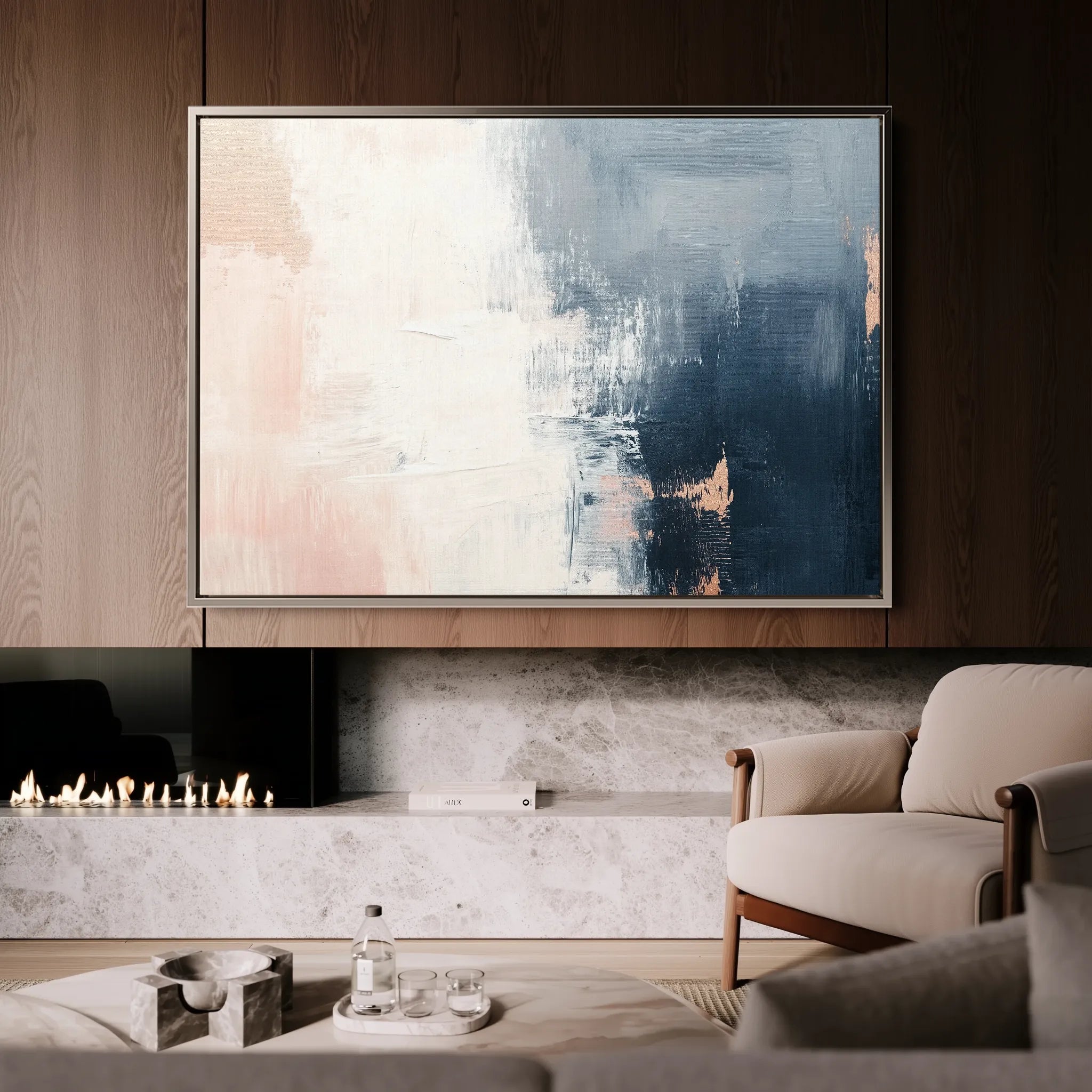 Abstract 294 Canvas Art 18" x 24" / 45 x 60 cm / Black