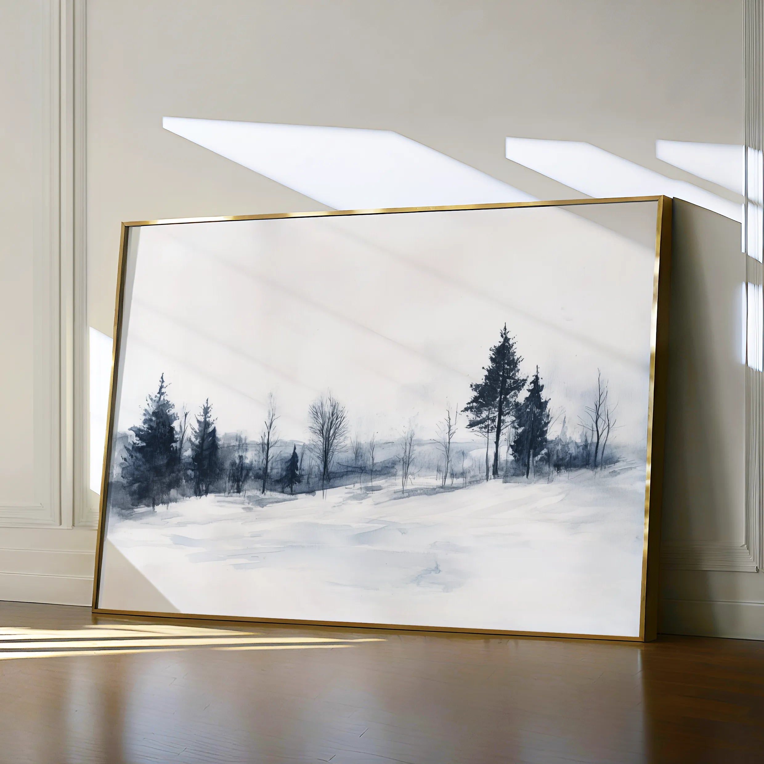 Landscape 294 Canvas Art 18" x 24" / 45 x 60 cm / Black