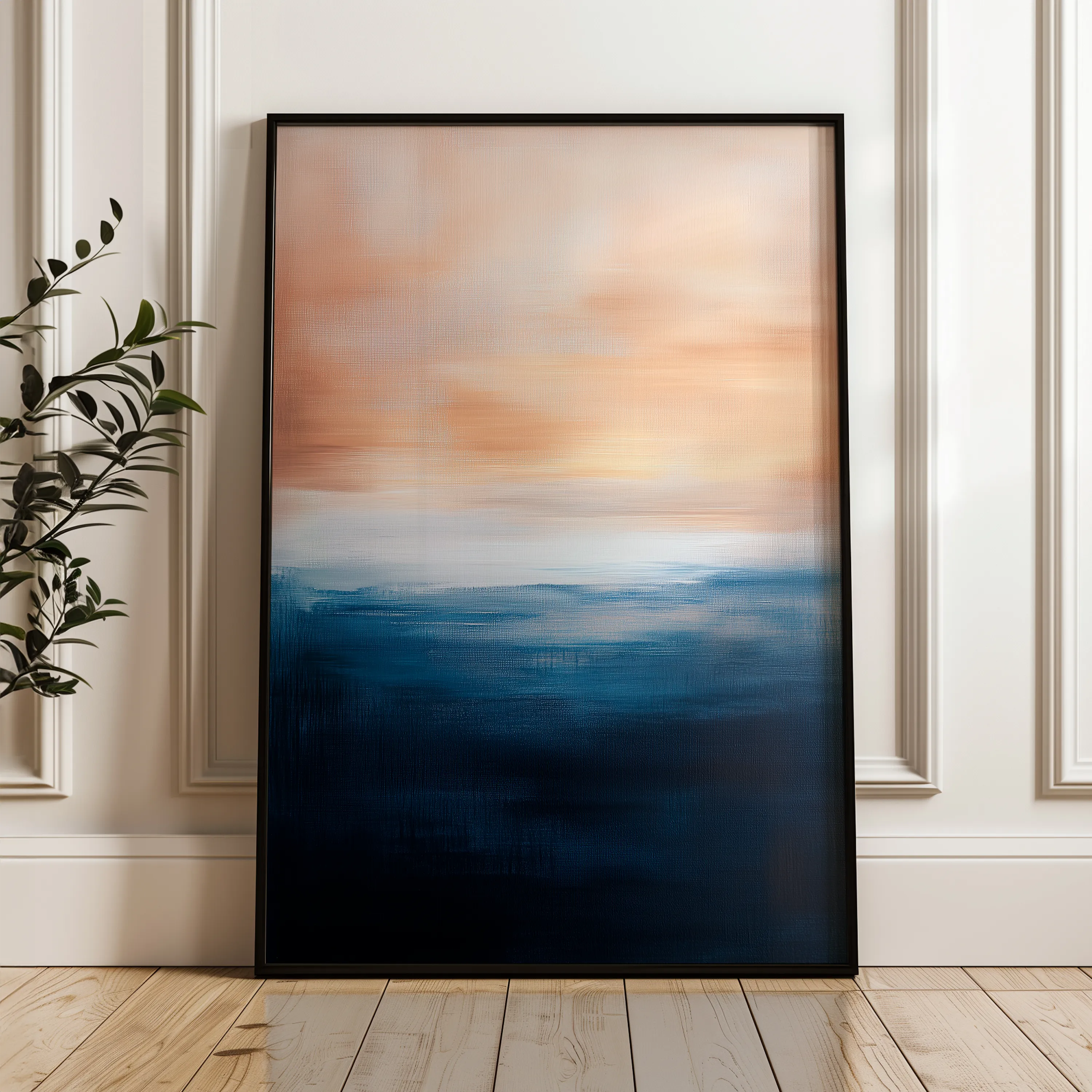 Abstract 295 Canvas Art 18" x 24" / 45 x 60 cm / Black