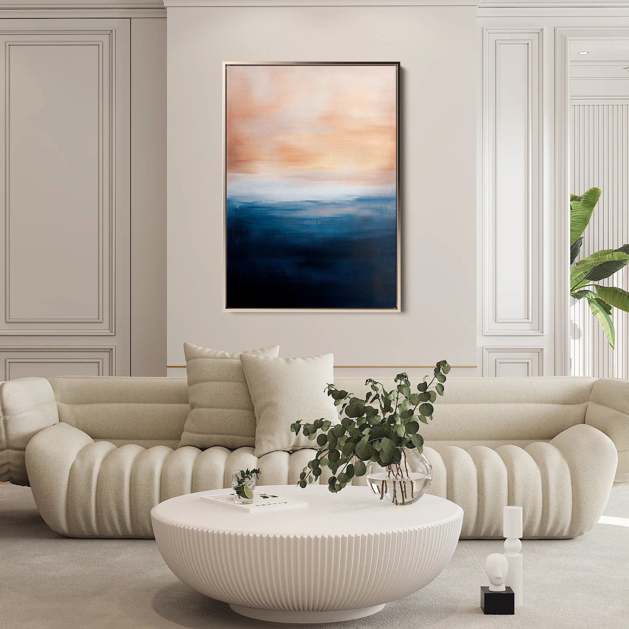 Abstract 295 Canvas Art 18" x 24" / 45 x 60 cm / Black