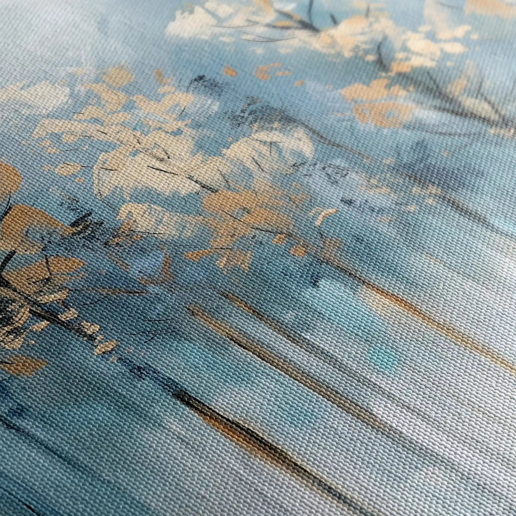 Floral 295 Canvas Art 60 x 40 cm / Black