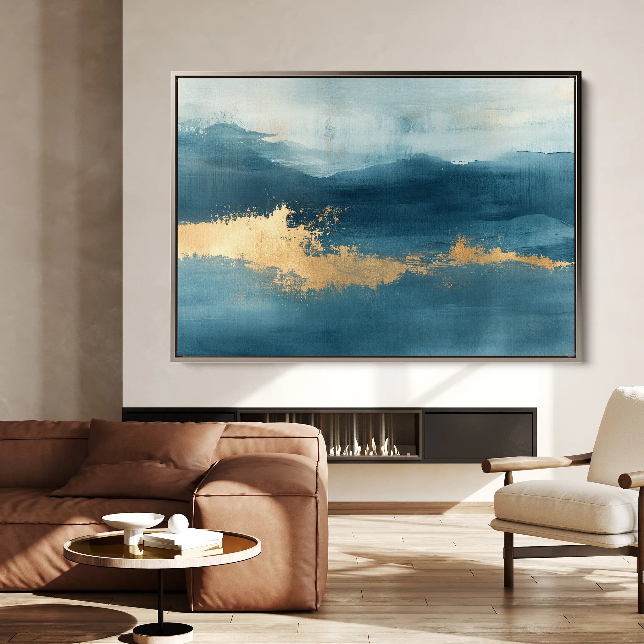 Abstract 296 Canvas Art 18" x 24" / 45 x 60 cm / Black