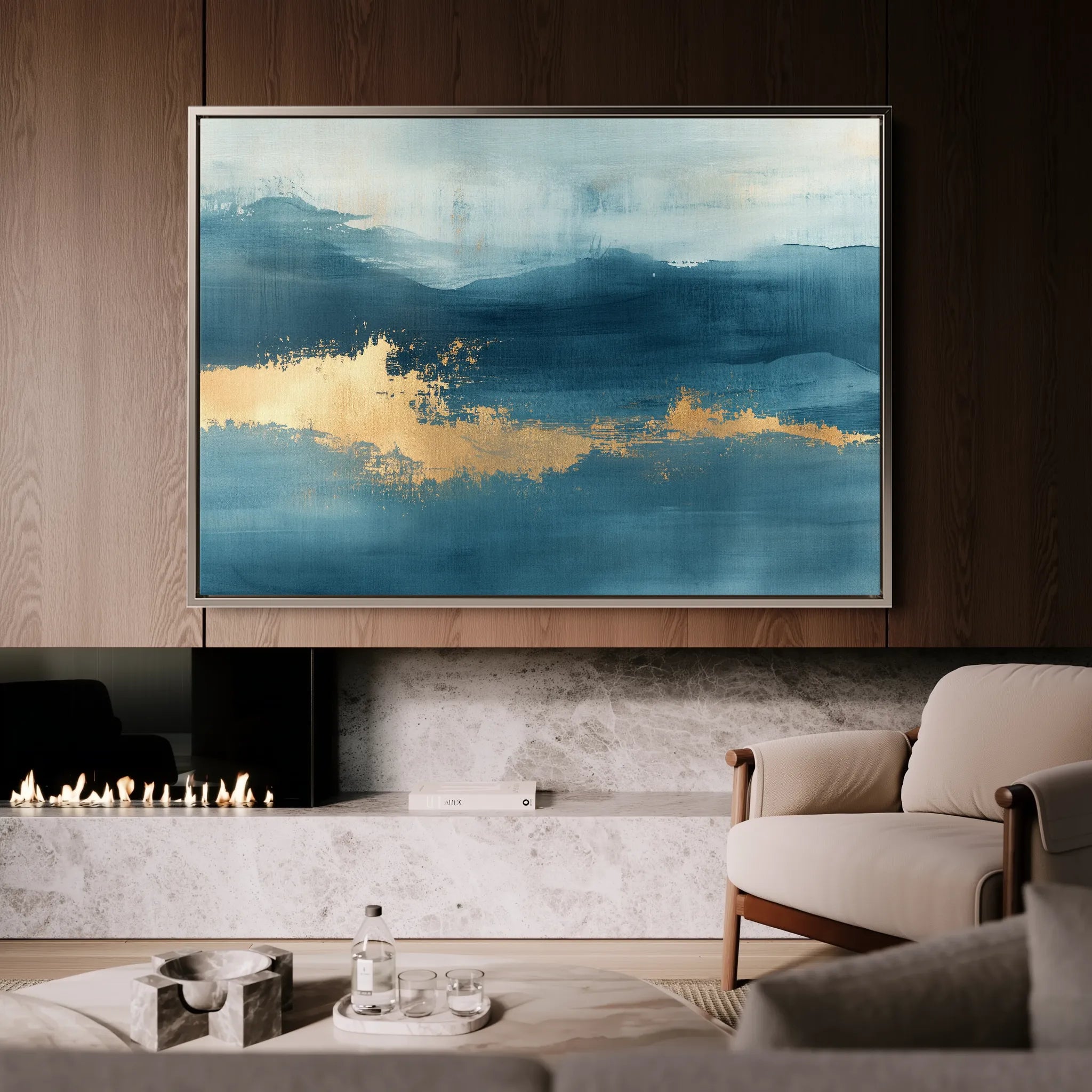 Abstract 296 Canvas Art 18" x 24" / 45 x 60 cm / Black