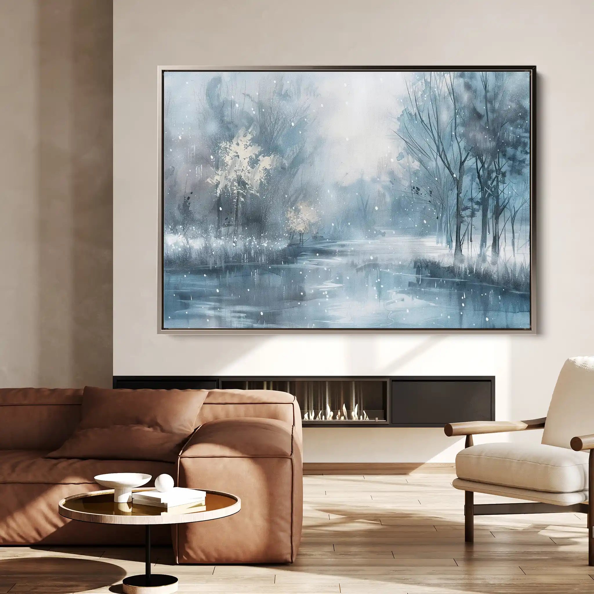 Floral 296 Canvas Art 60 x 40 cm / Black