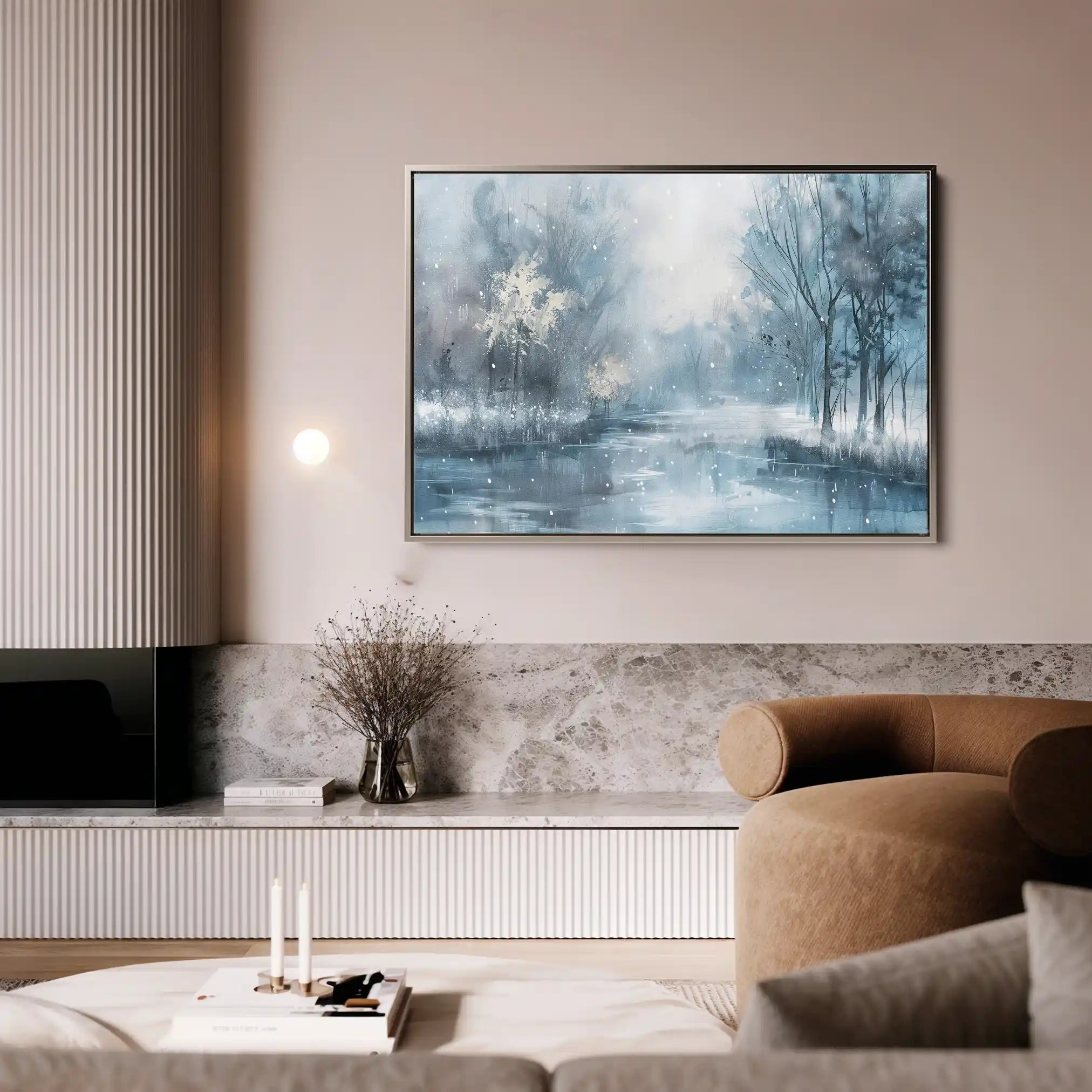 Floral 296 Canvas Art 60 x 40 cm / Black