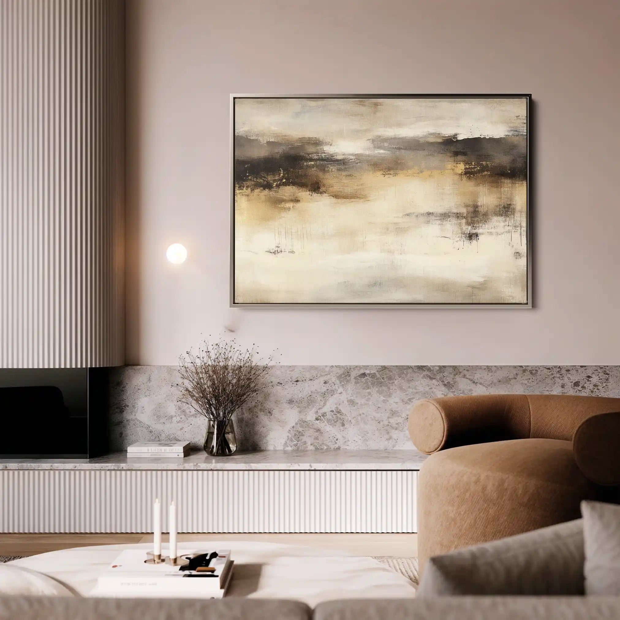 Abstract 297 Canvas Art 18" x 24" / 45 x 60 cm / Black