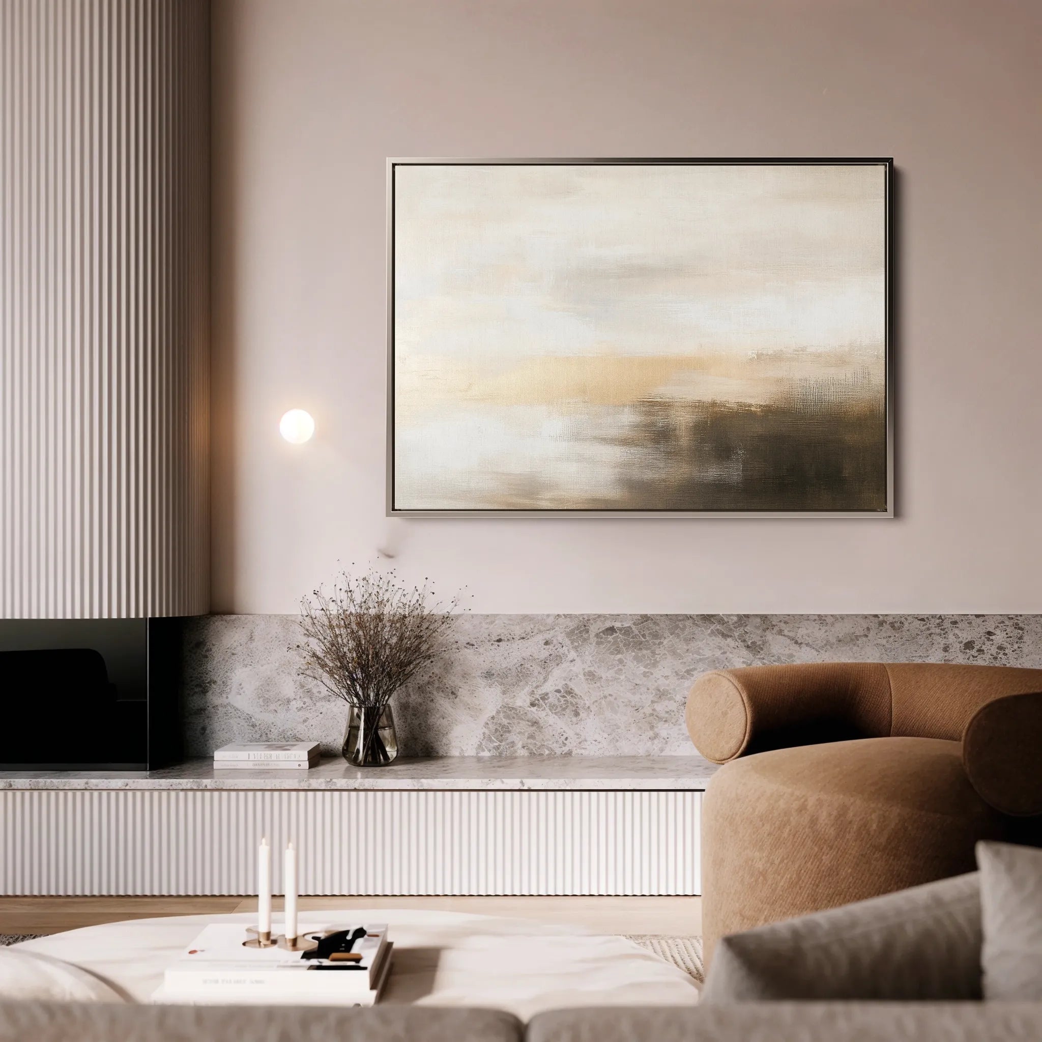 Abstract 298 Canvas Art 18" x 24" / 45 x 60 cm / Black