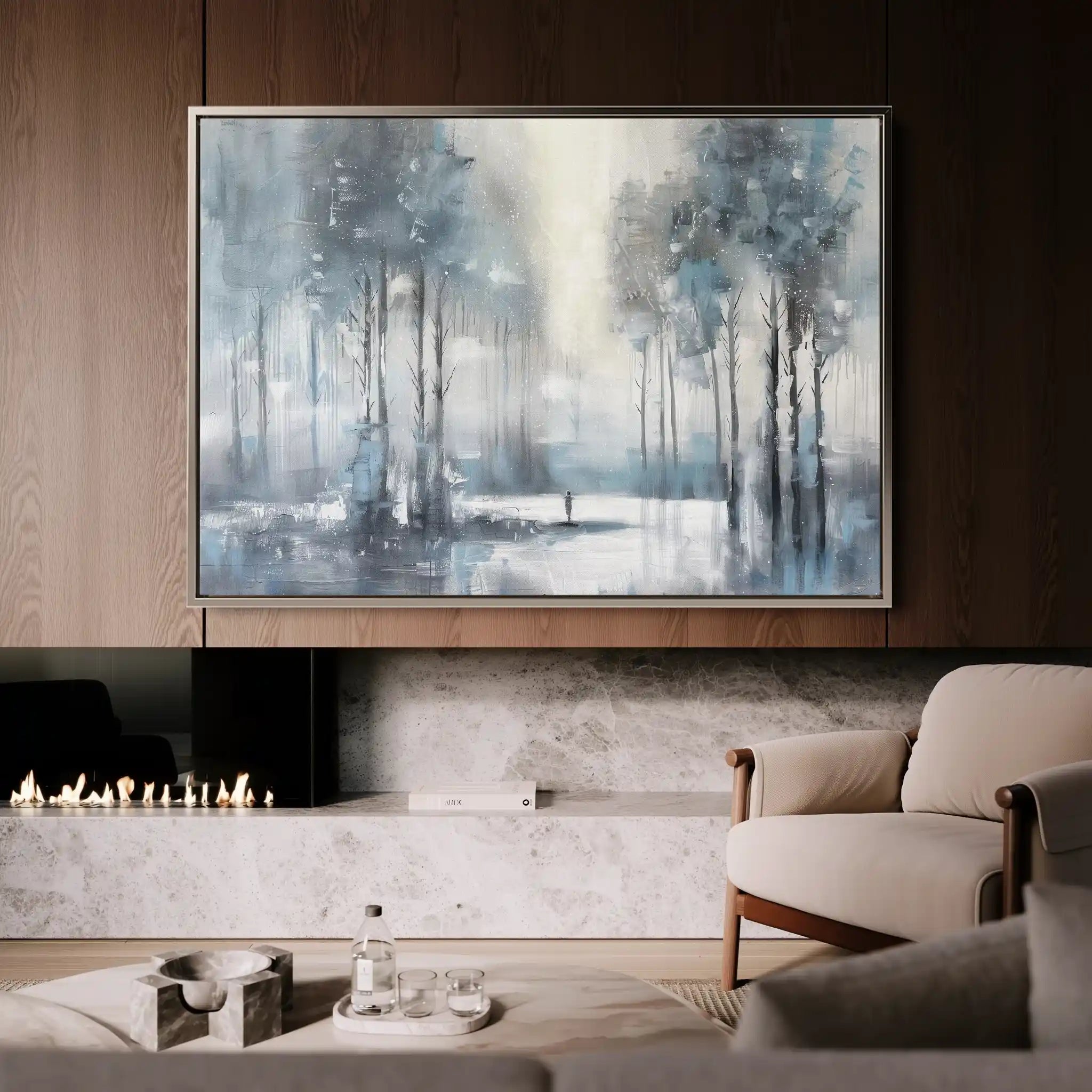 Floral 298 Canvas Art 60 x 40 cm / Black