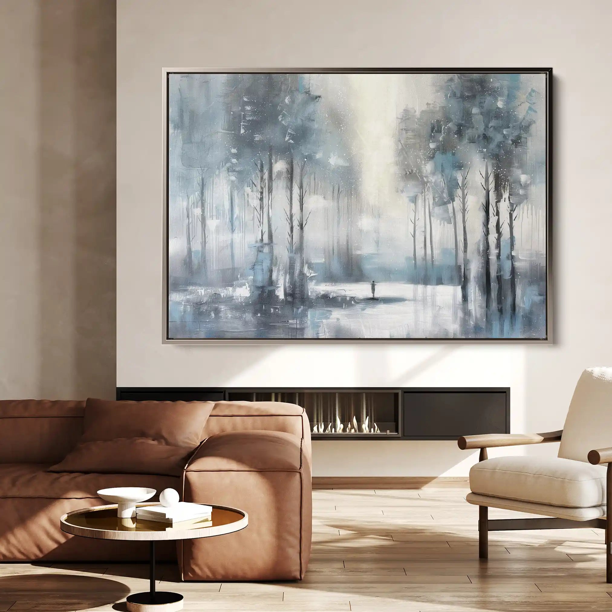 Floral 298 Canvas Art 60 x 40 cm / Black