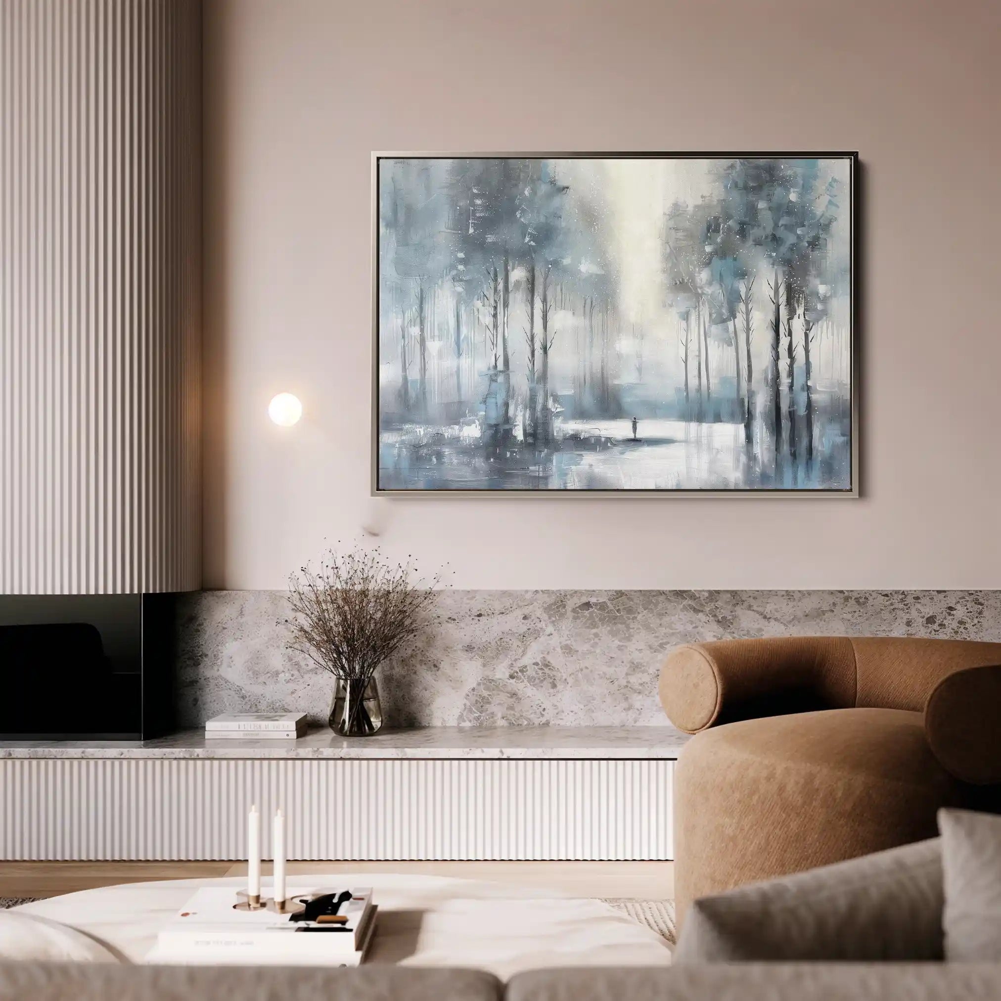 Floral 298 Canvas Art 60 x 40 cm / Black