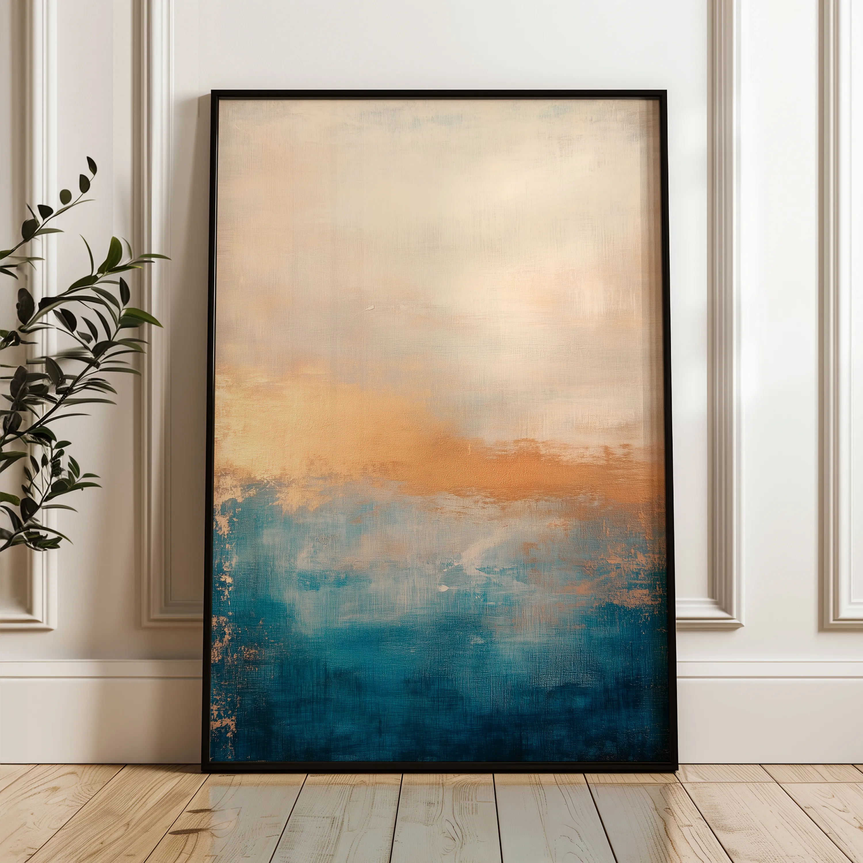 Abstract 299 Canvas Art 18" x 24" / 45 x 60 cm / Black