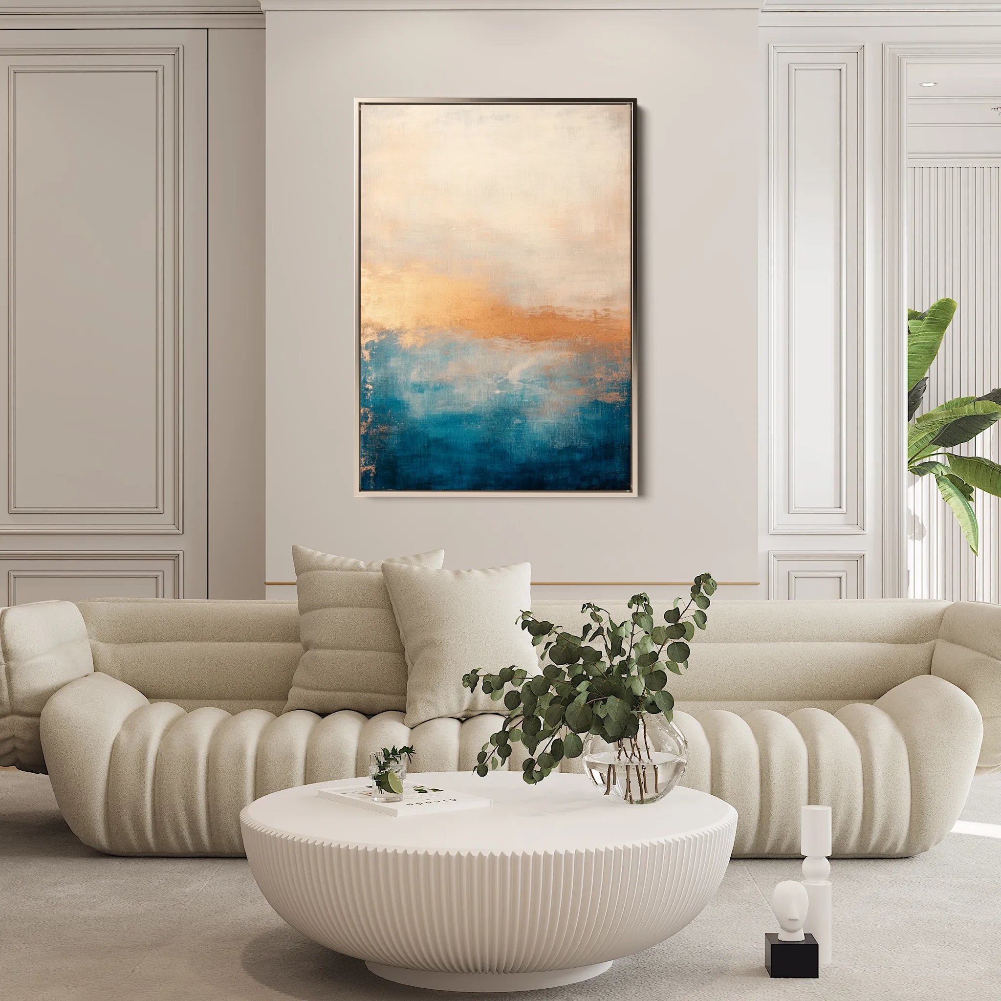 Abstract 299 Canvas Art 18" x 24" / 45 x 60 cm / Black