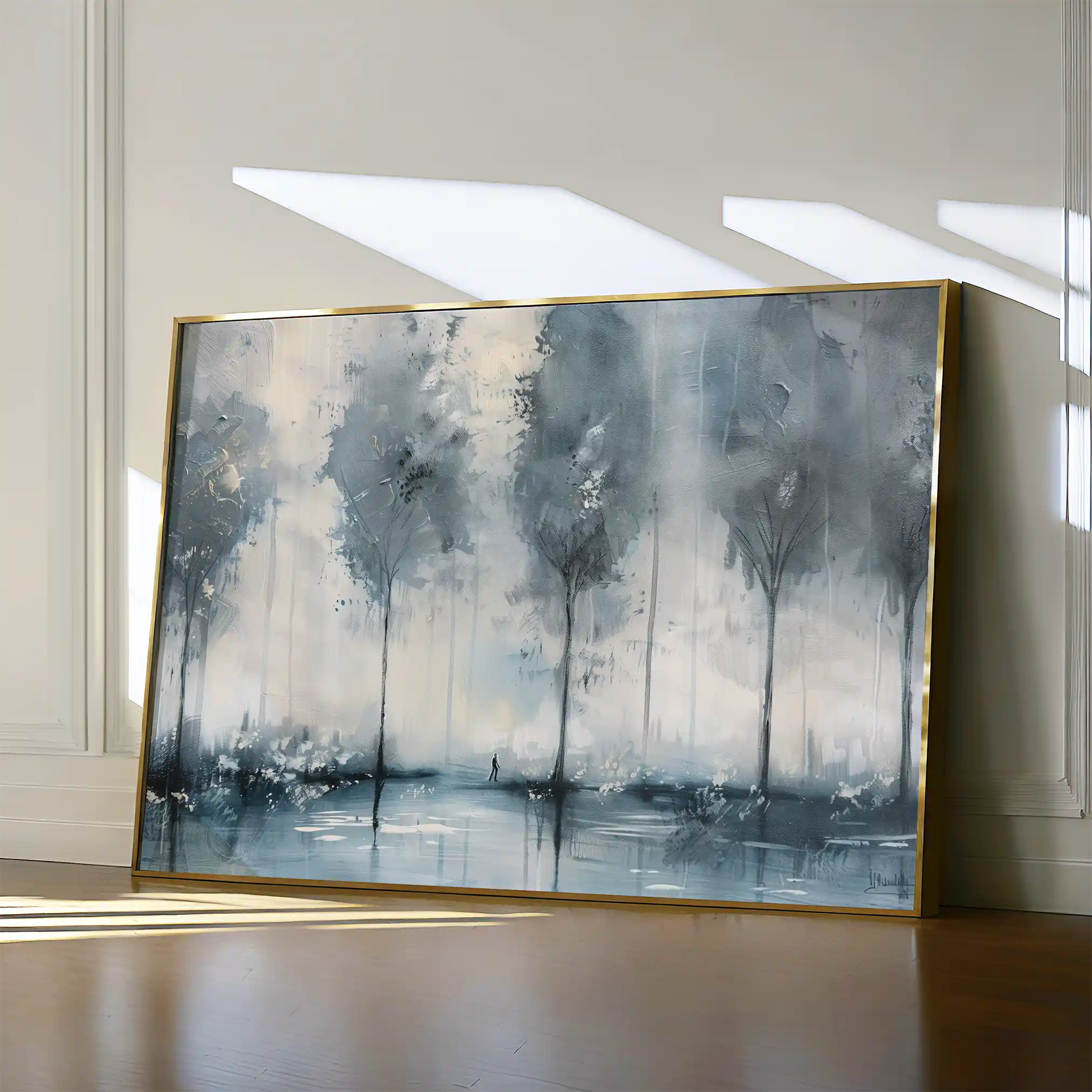 Floral 299 Canvas Art 60 x 40 cm / Black