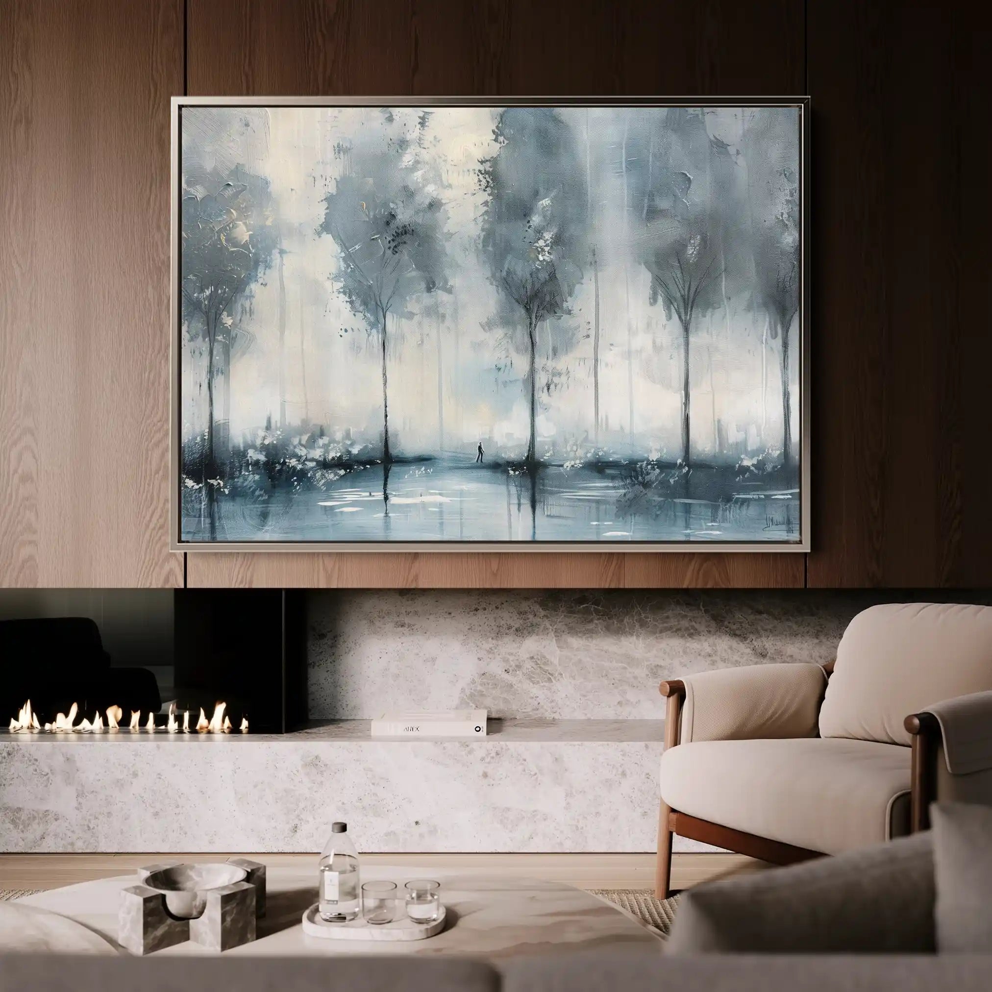 Floral 299 Canvas Art 60 x 40 cm / Black