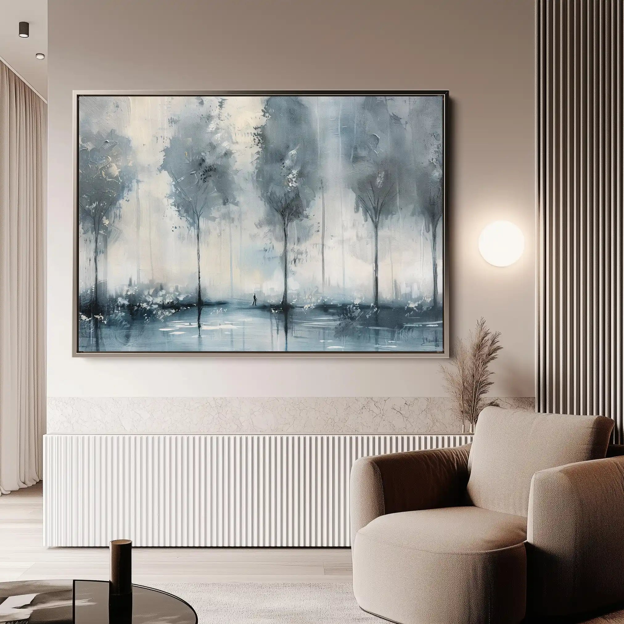 Floral 299 Canvas Art 60 x 40 cm / Black