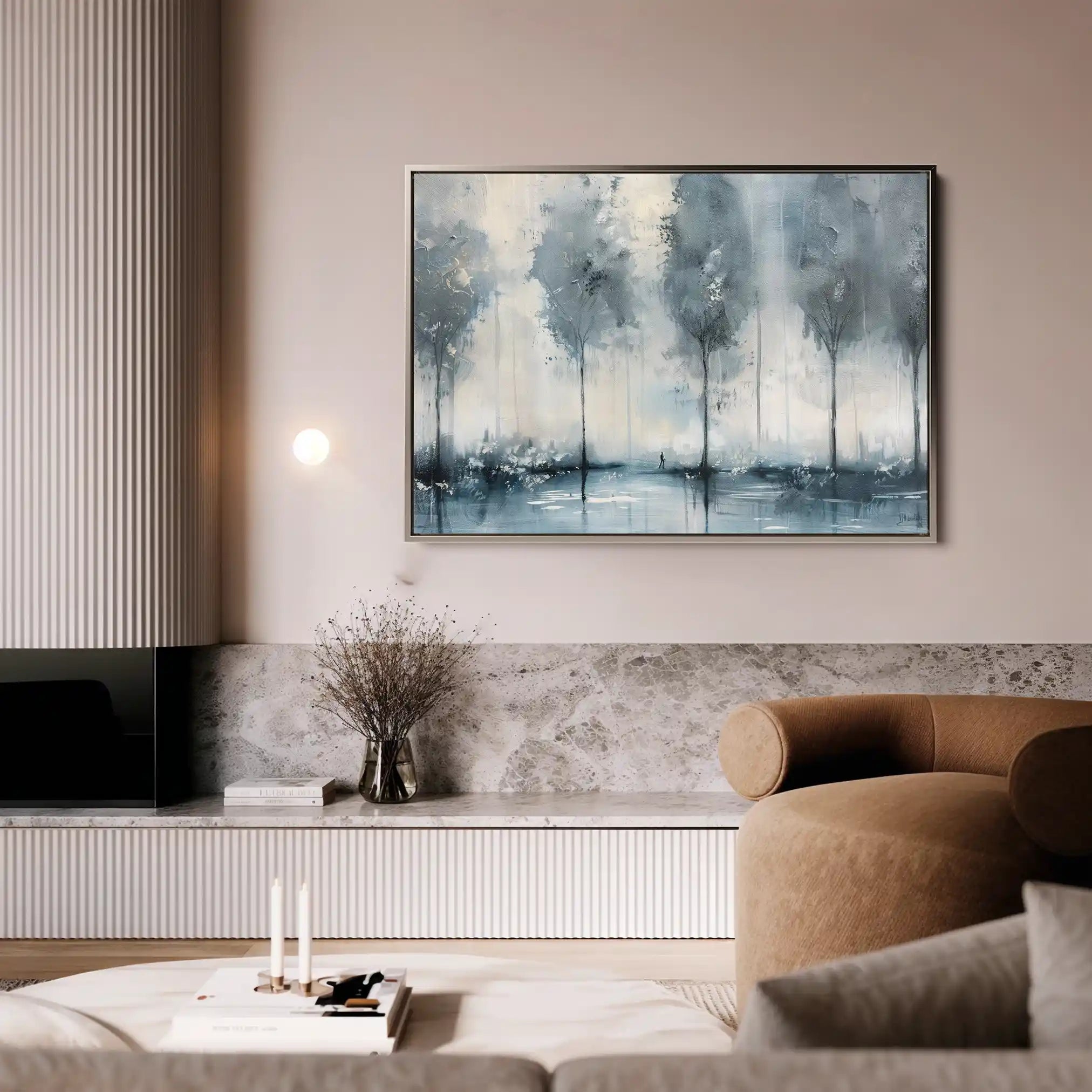 Floral 299 Canvas Art 60 x 40 cm / Black