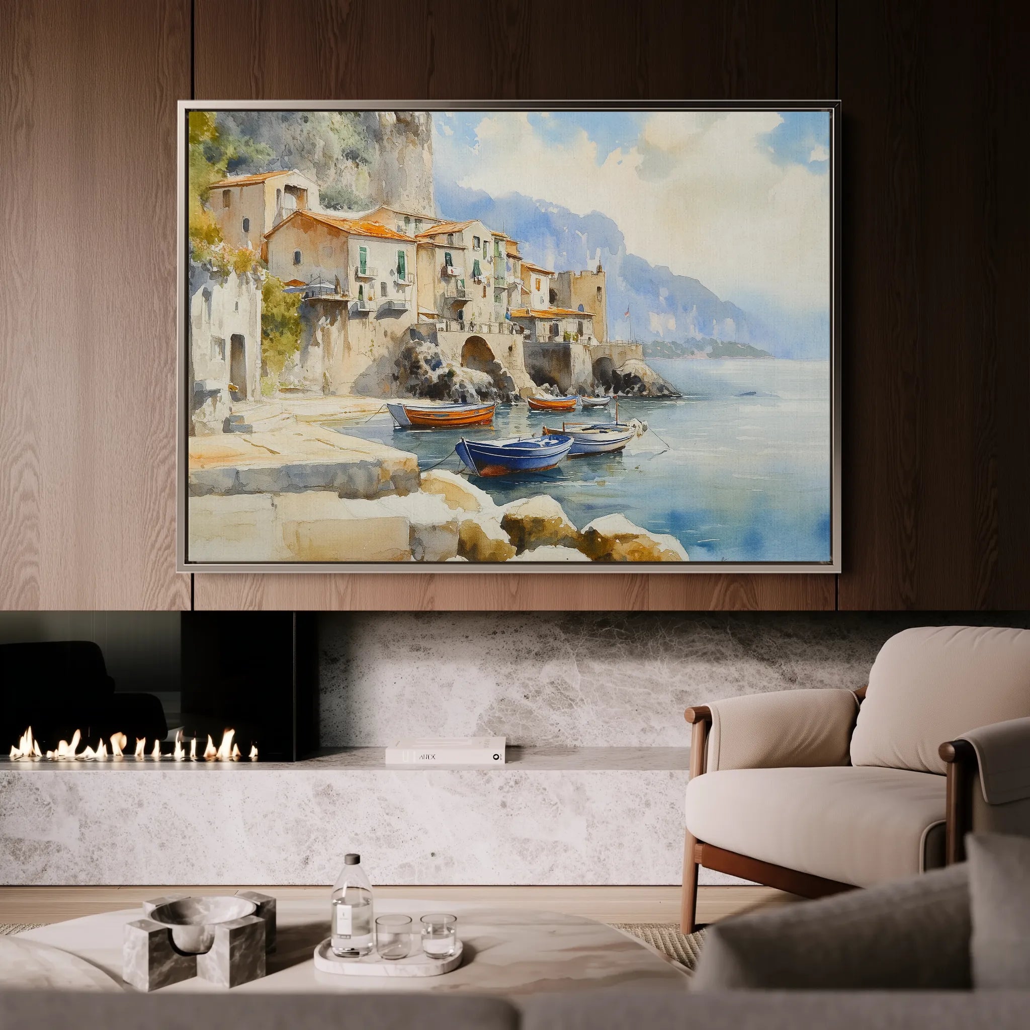 Landscape 299 Canvas Art 18" x 24" / 45 x 60 cm / Black