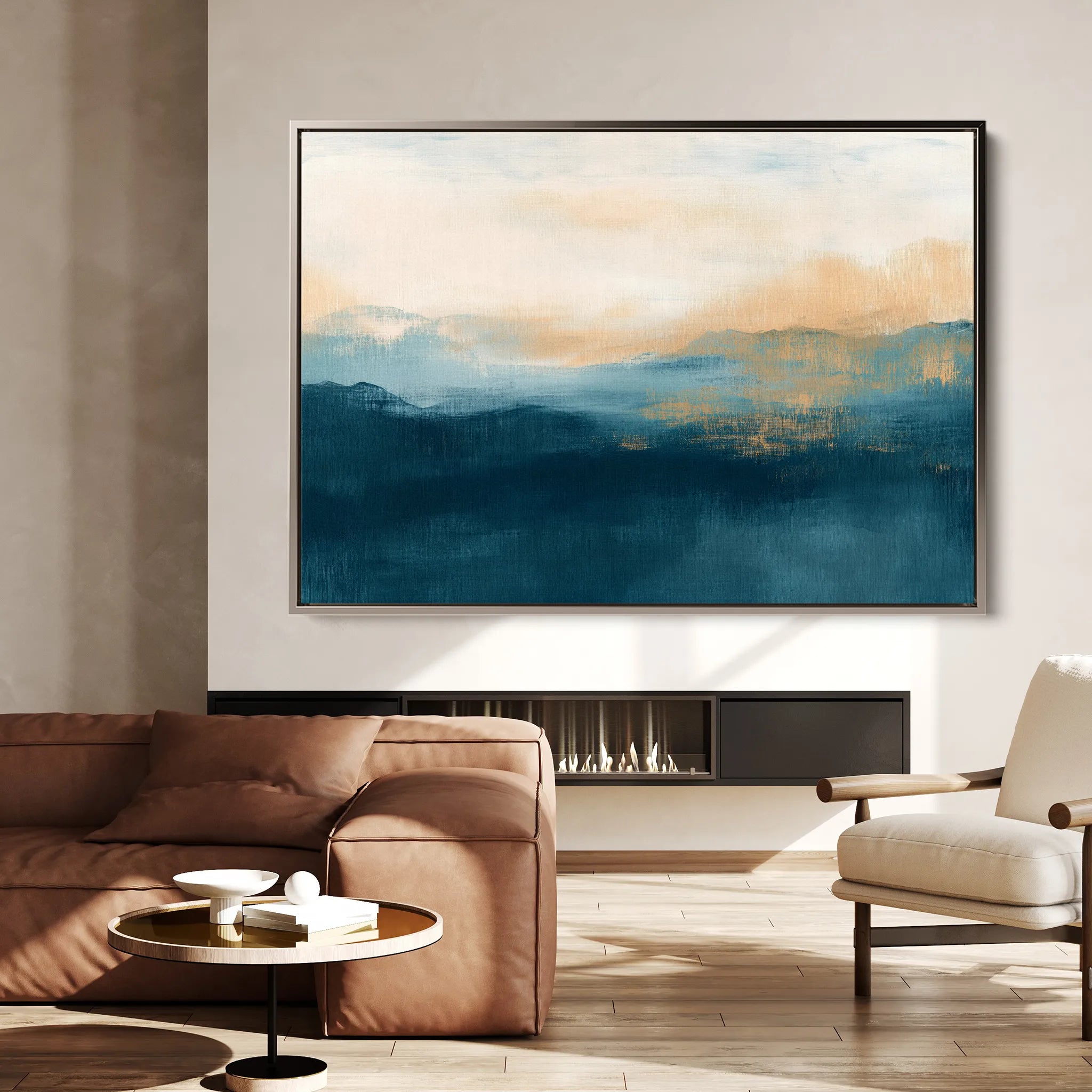 Abstract 300 Canvas Art 18" x 24" / 45 x 60 cm / Black