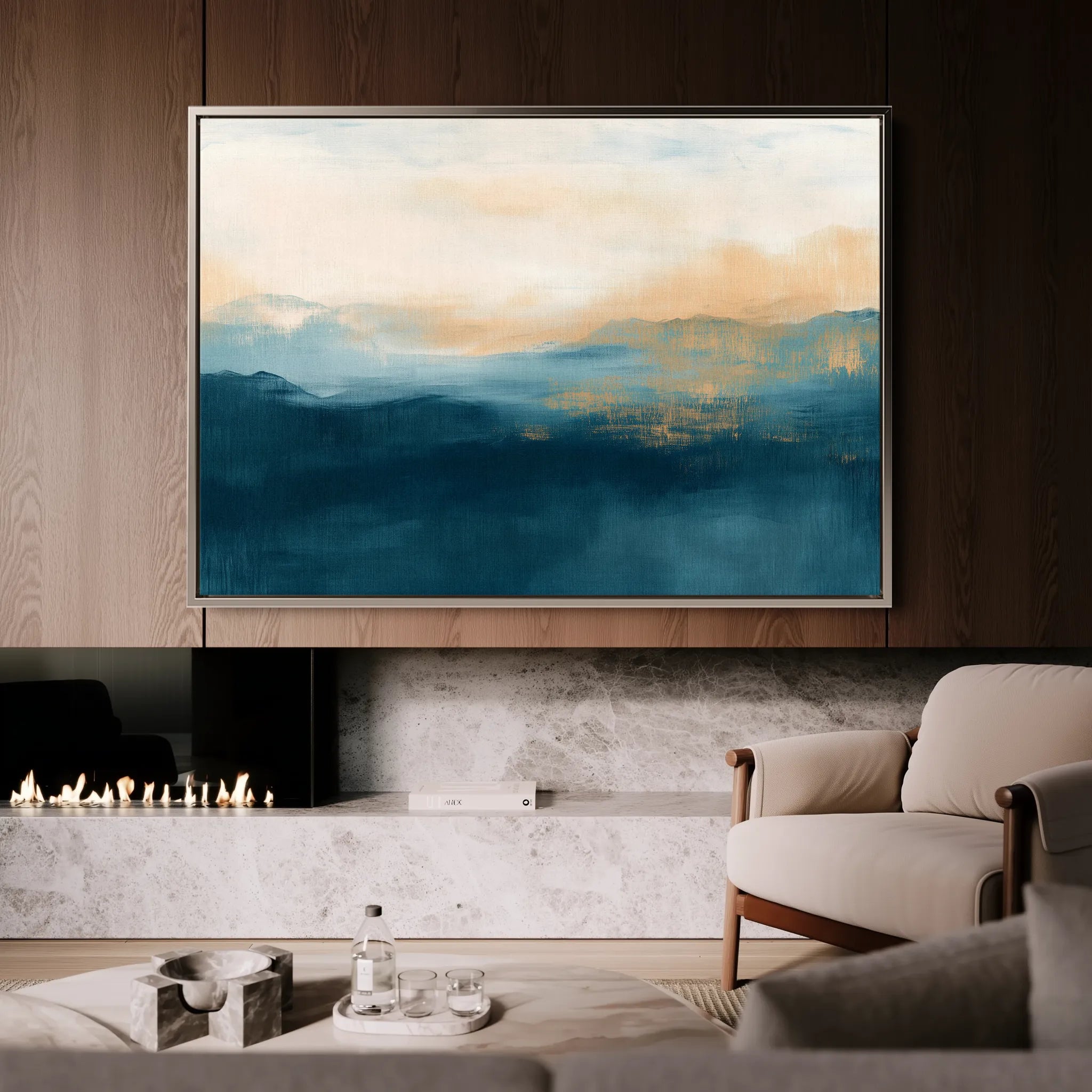 Abstract 300 Canvas Art 18" x 24" / 45 x 60 cm / Black