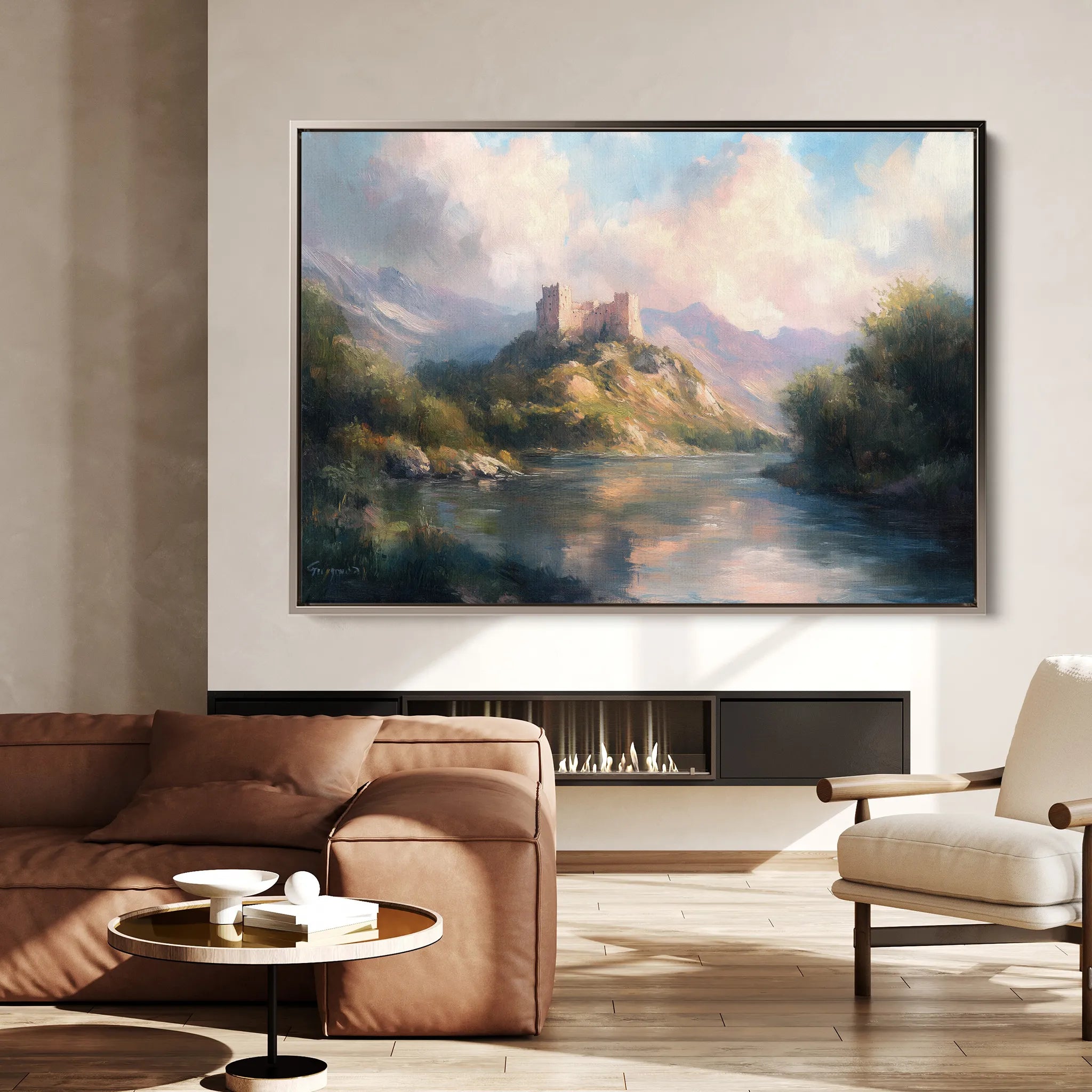 Landscape 300 Canvas Art 18" x 24" / 45 x 60 cm / Black