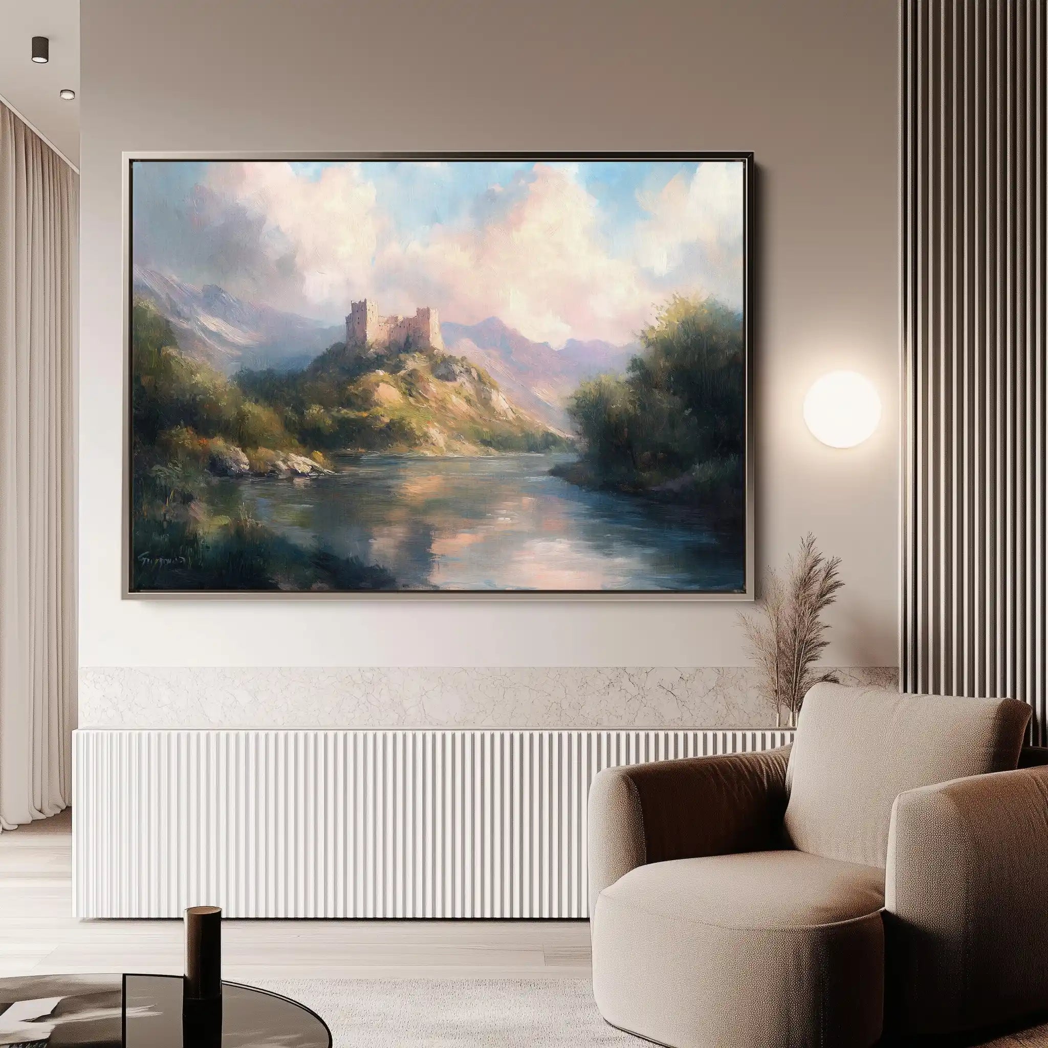 Landscape 300 Canvas Art 60 x 40 cm / Black