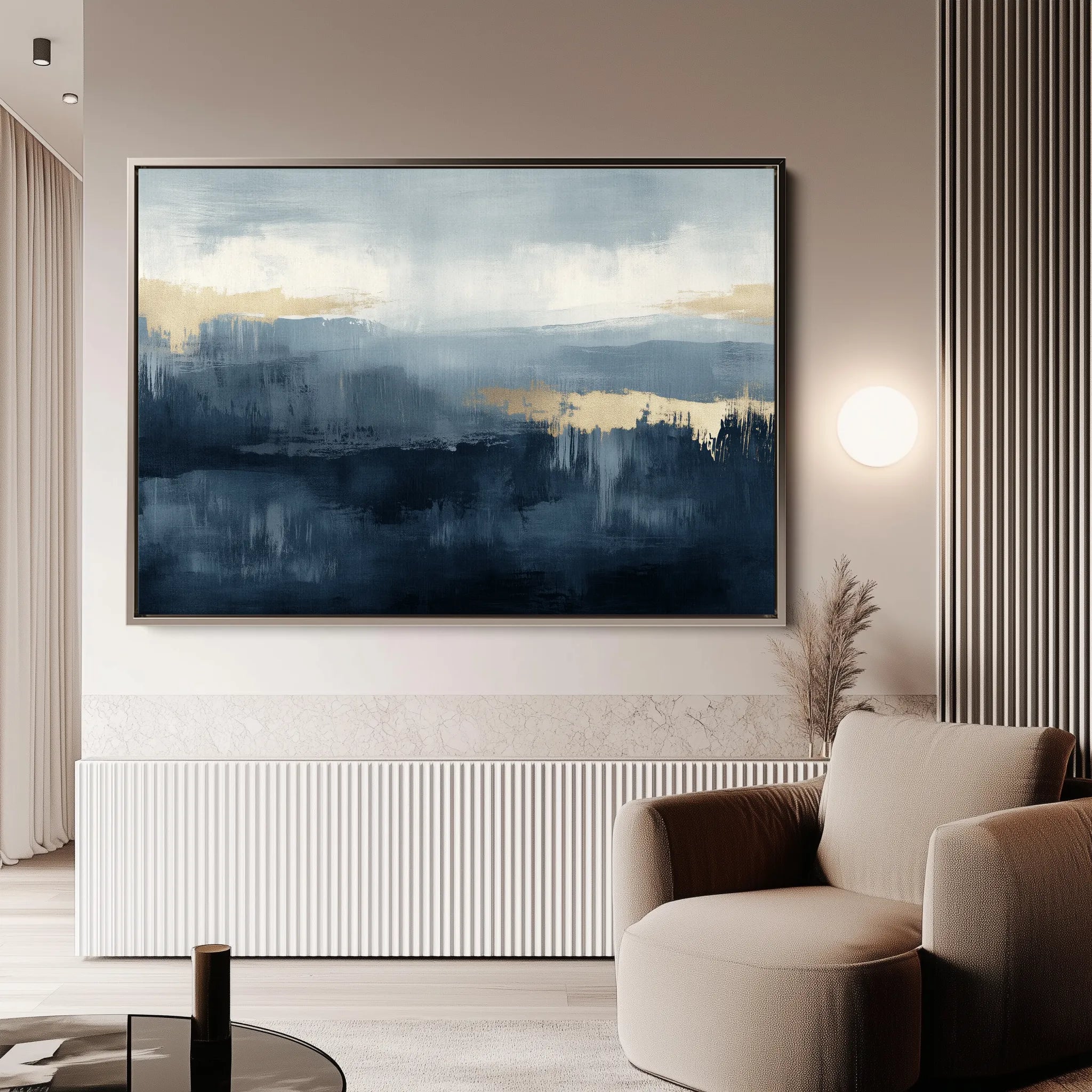 Abstract 301 Canvas Art 18" x 24" / 45 x 60 cm / Black