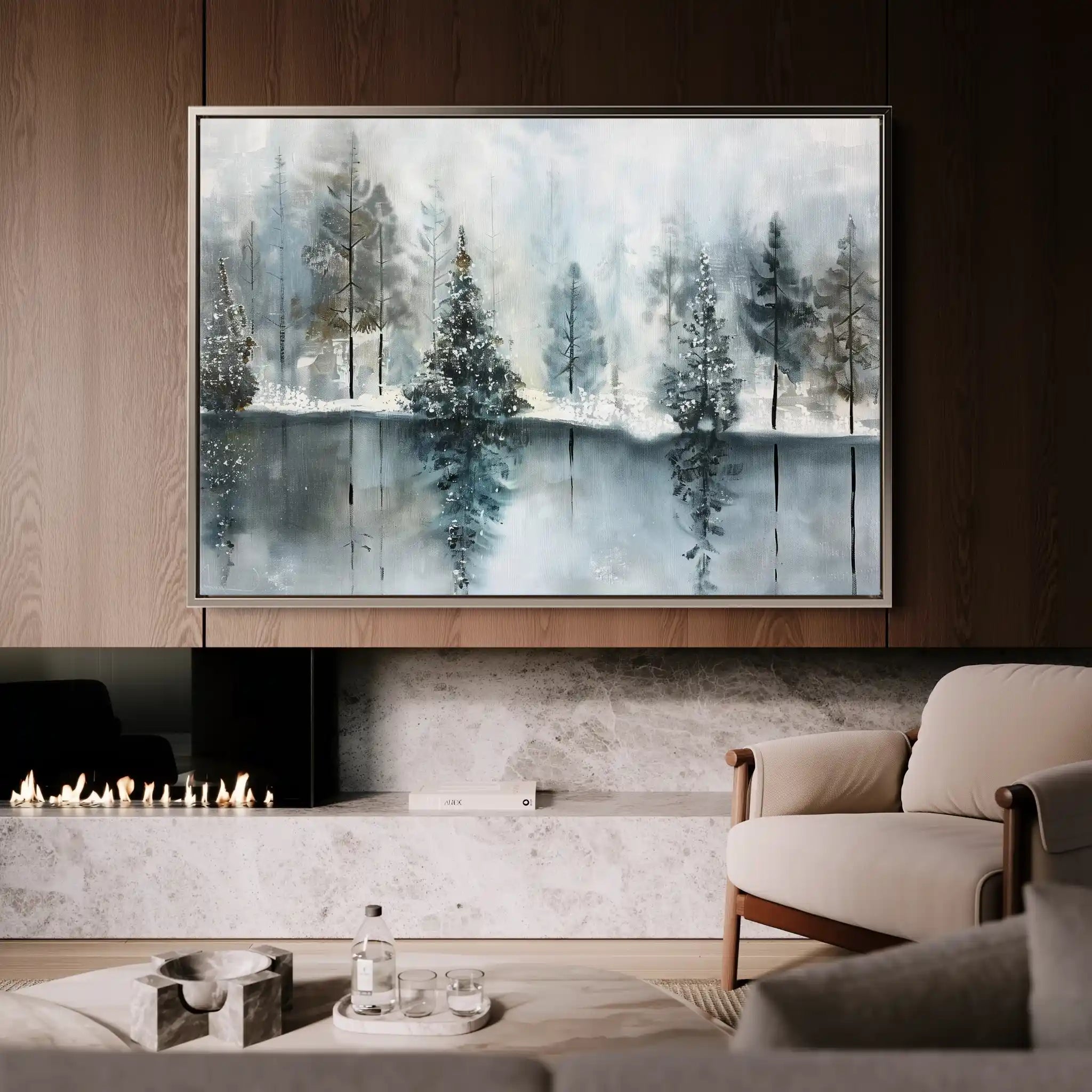 Floral 301 Canvas Art 60 x 40 cm / Black