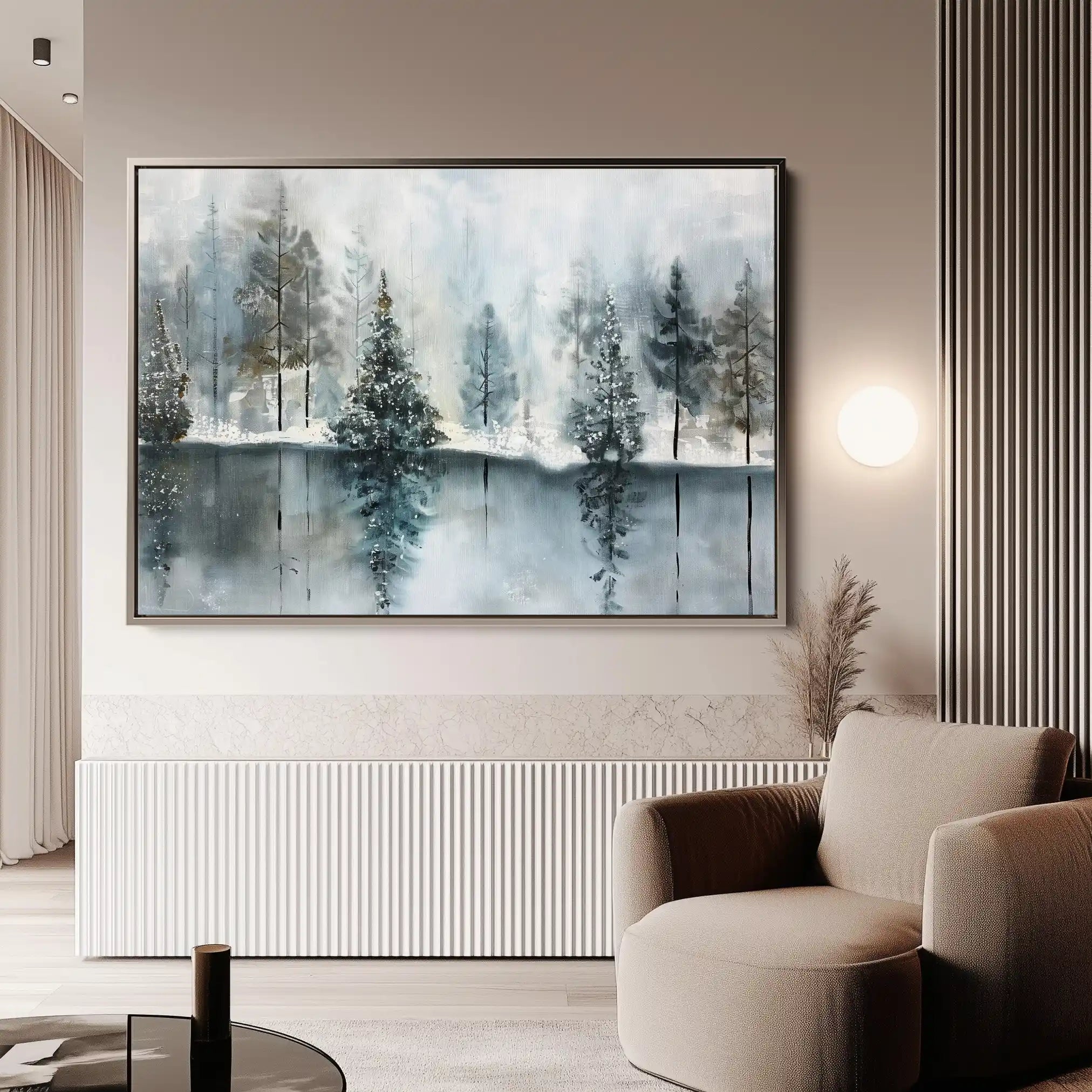 Floral 301 Canvas Art 60 x 40 cm / Black