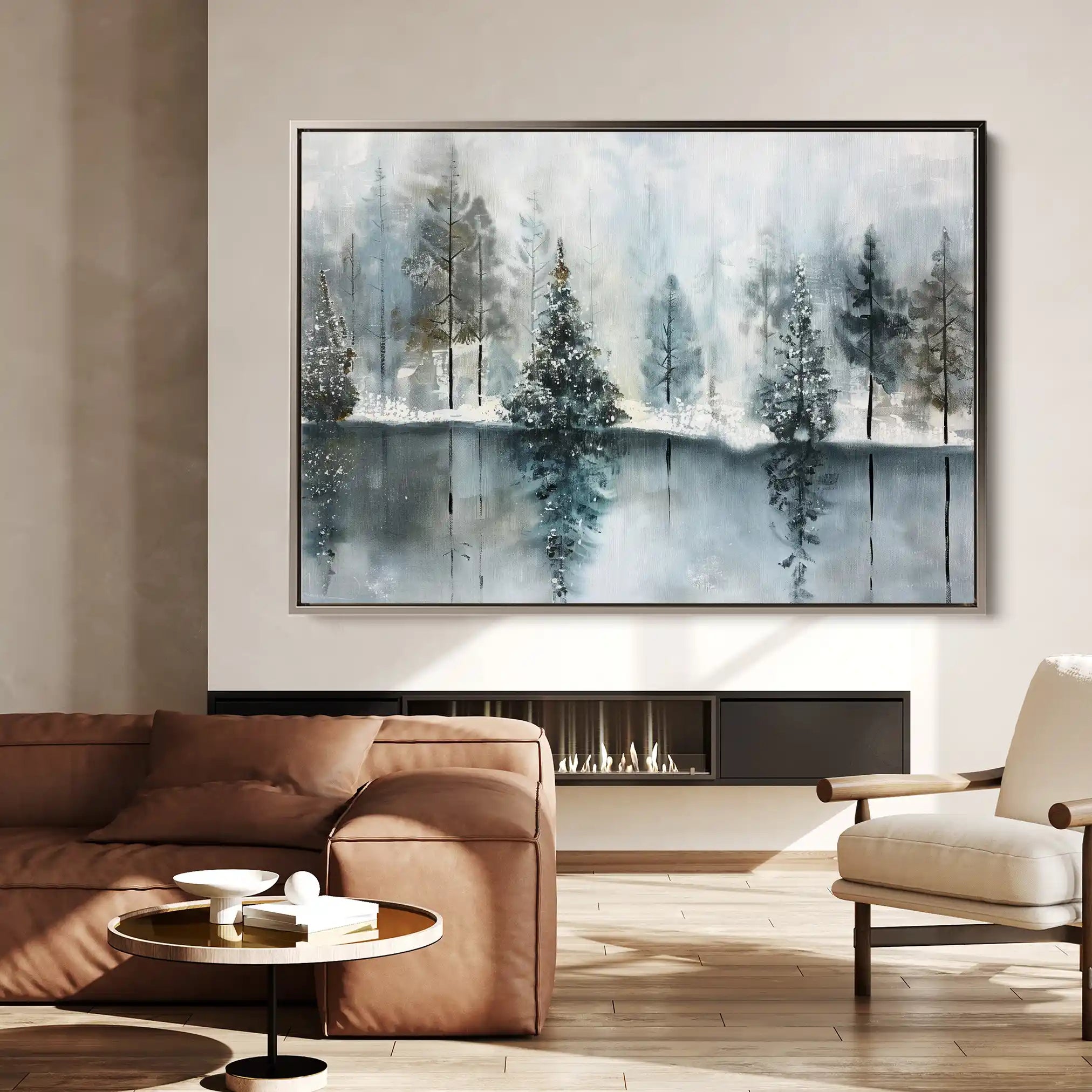 Floral 301 Canvas Art 60 x 40 cm / Black