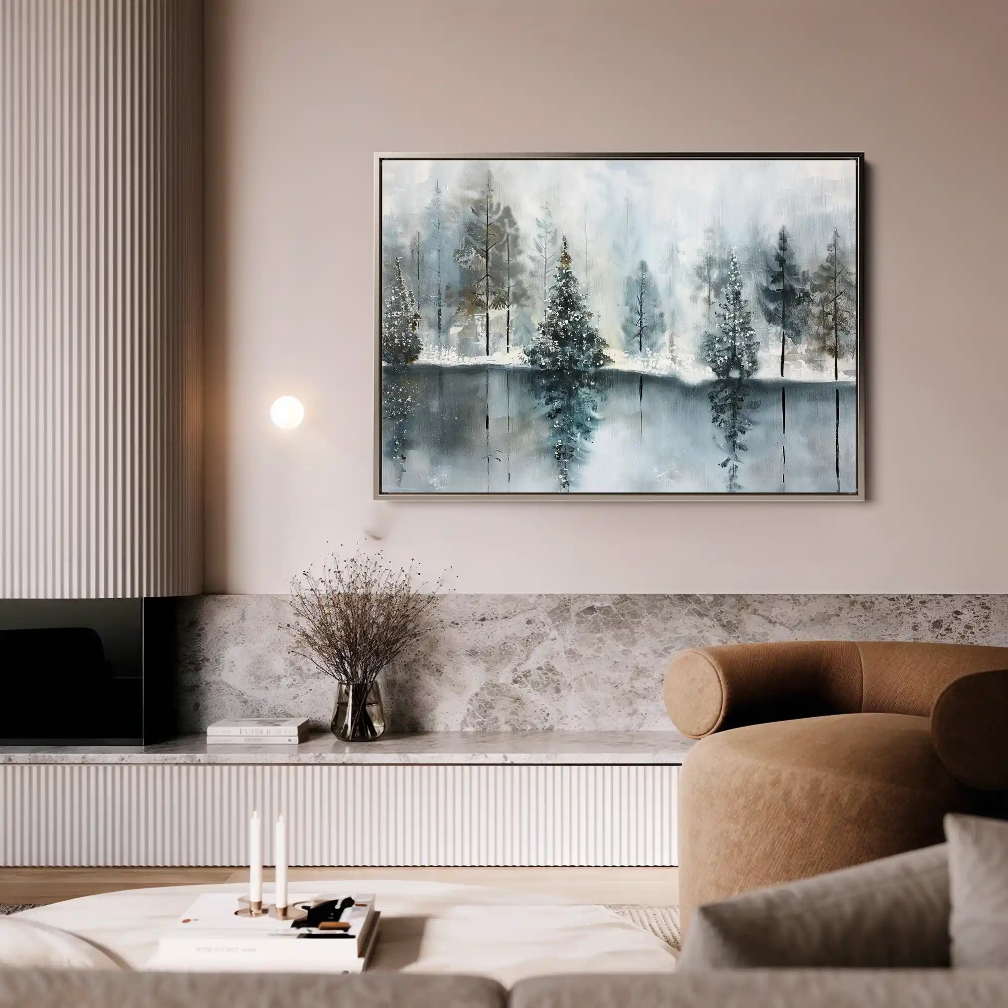 Floral 301 Canvas Art 60 x 40 cm / Black