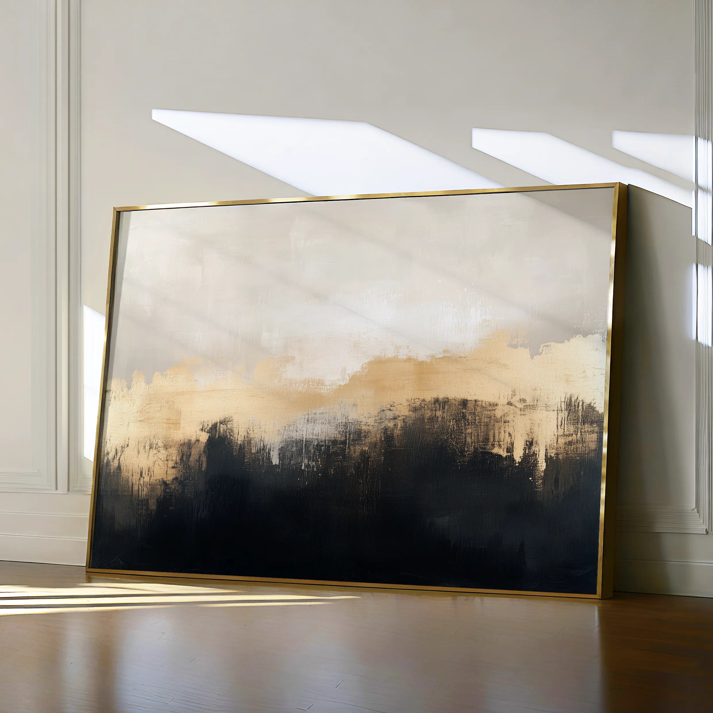 Abstract 302 Canvas Art 18" x 24" / 45 x 60 cm / Black
