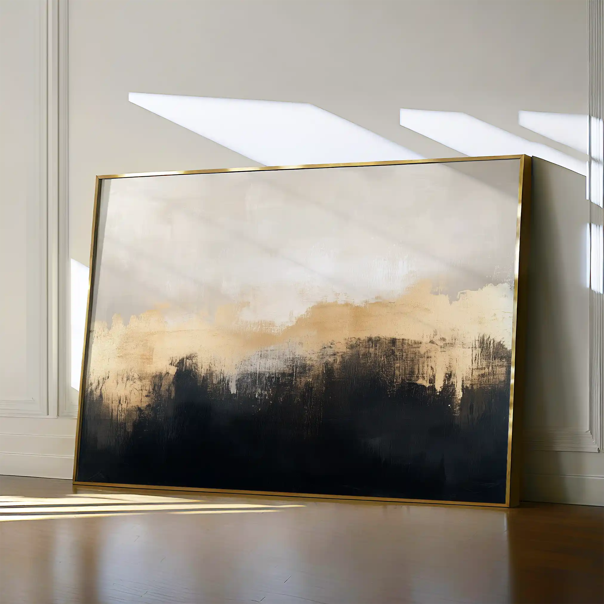 Abstract 302 Canvas Art 60 x 40 cm / Black