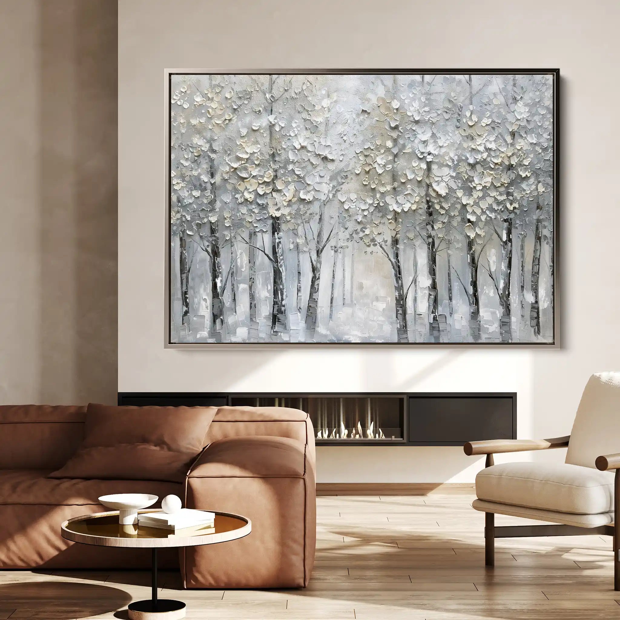 Floral 302 Canvas Art 60 x 40 cm / Black